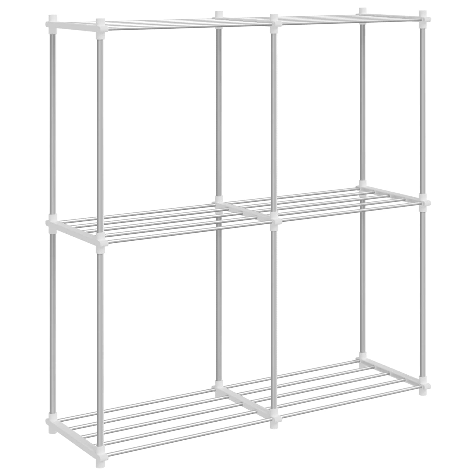 Cijevna polica s pohranom Bijelo 86 x 27 x 90 cm Aluminij