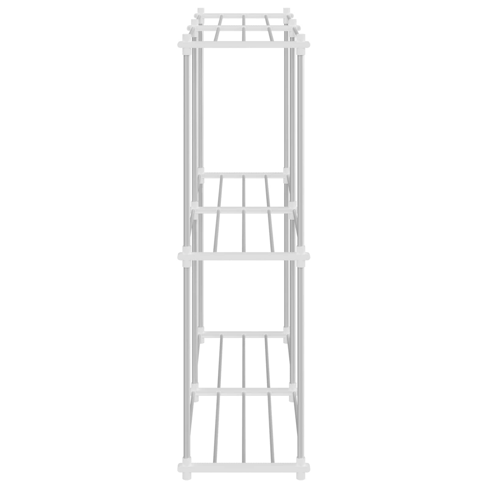 Cijevna polica s pohranom Bijelo 86 x 27 x 90 cm Aluminij