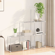 Cijevna polica s pohranom Bijelo 129 x 27 x 132 cm Aluminij
