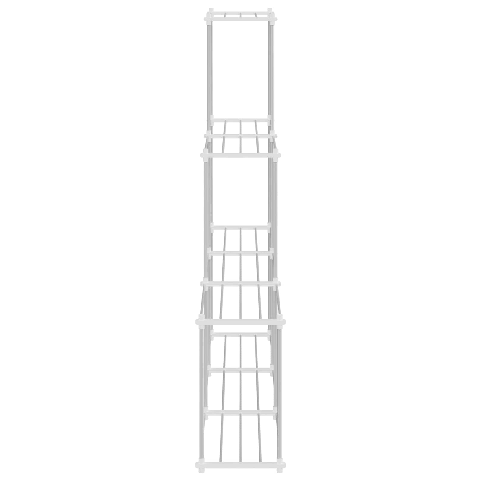 Cijevna polica s pohranom Bijelo 129 x 27 x 132 cm Aluminij