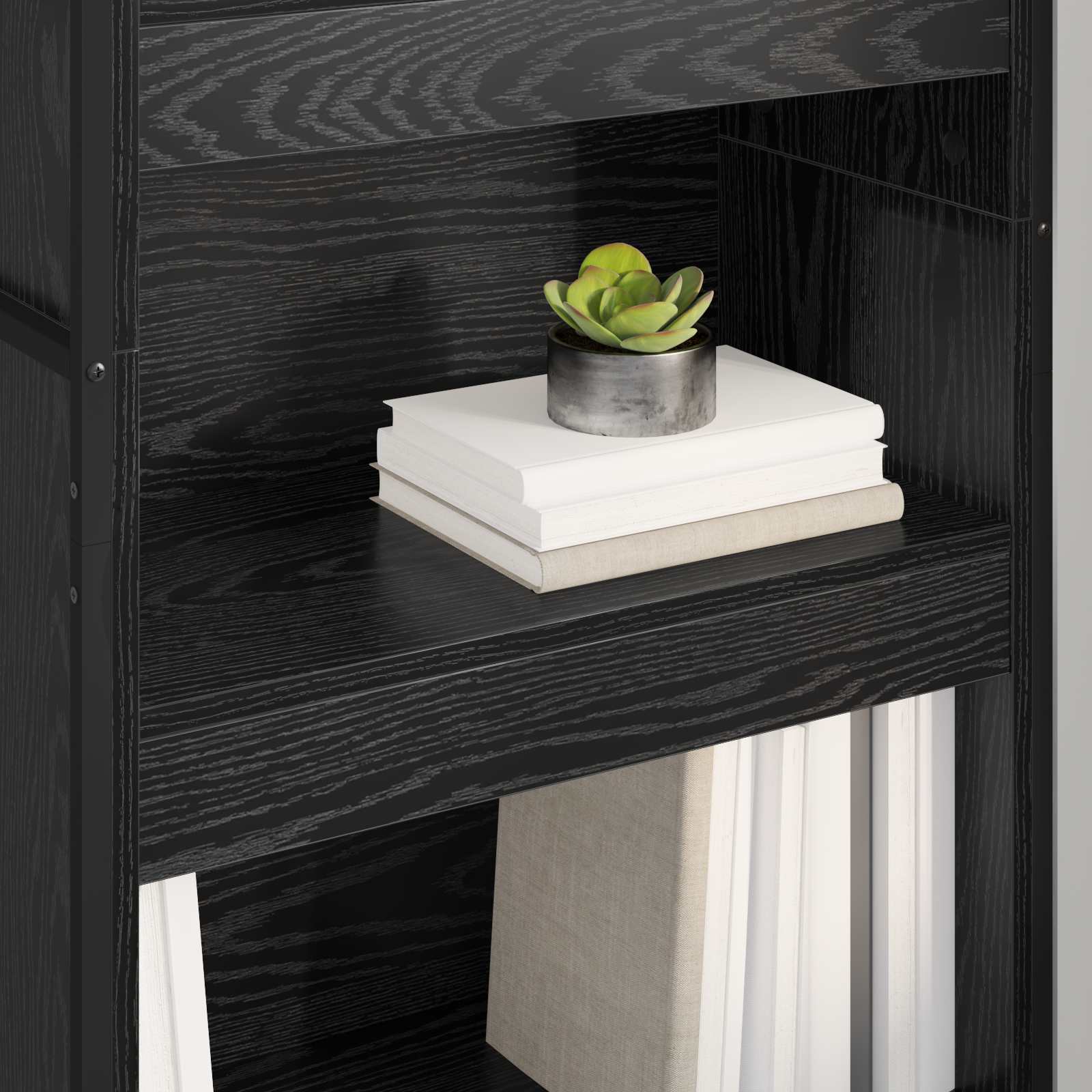 Ormarić za knjige 2 pcs Crni hrast 60 x 30 x 189,5 cm