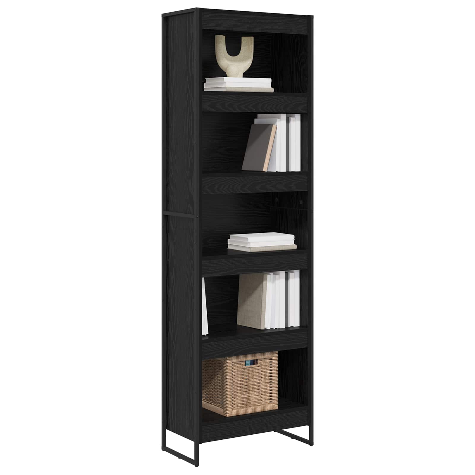 Ormarić za knjige 2 pcs Crni hrast 60 x 30 x 189,5 cm