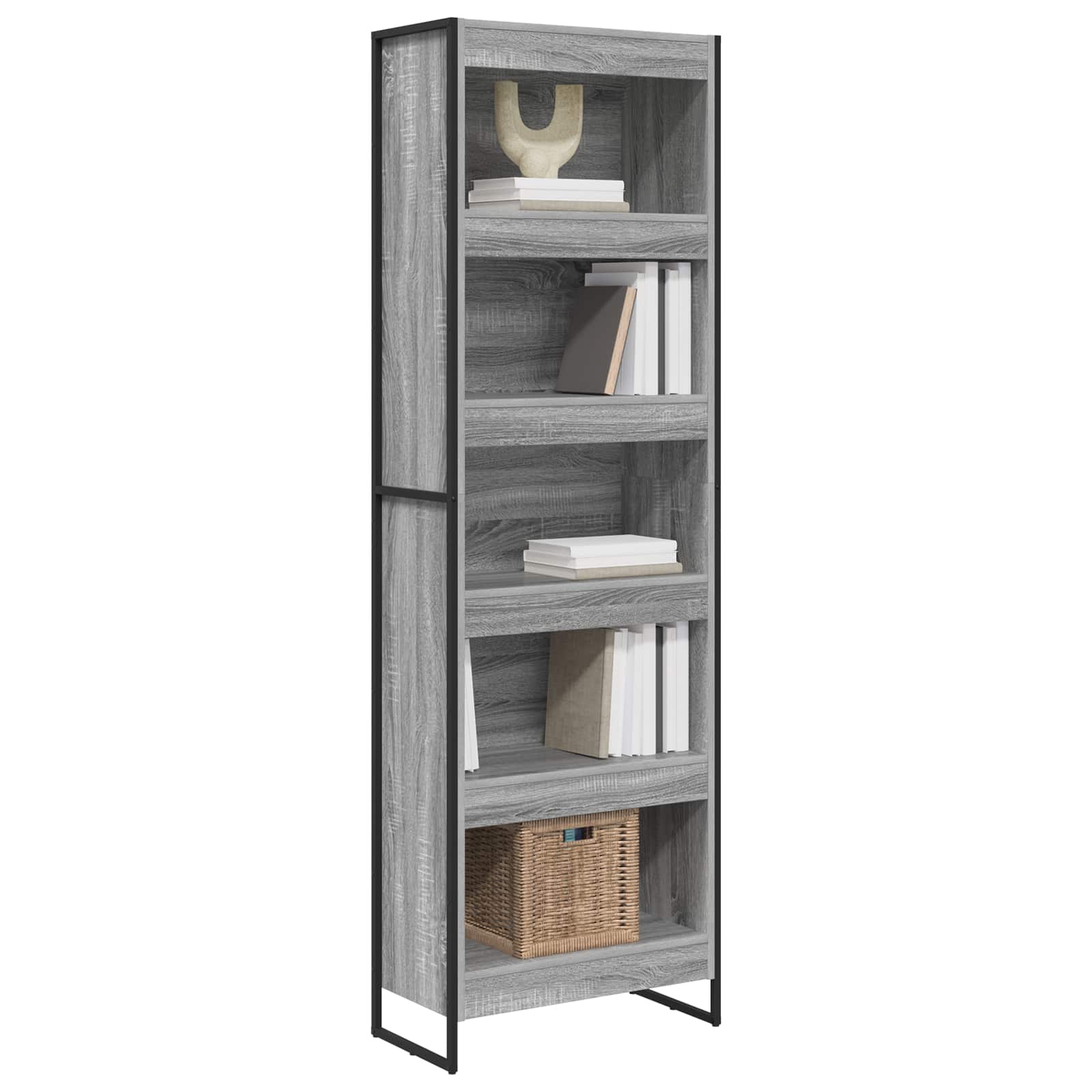 Ormarić za knjige 2 pcs Siva Sonoma 60 x 30 x 189,5 cm
