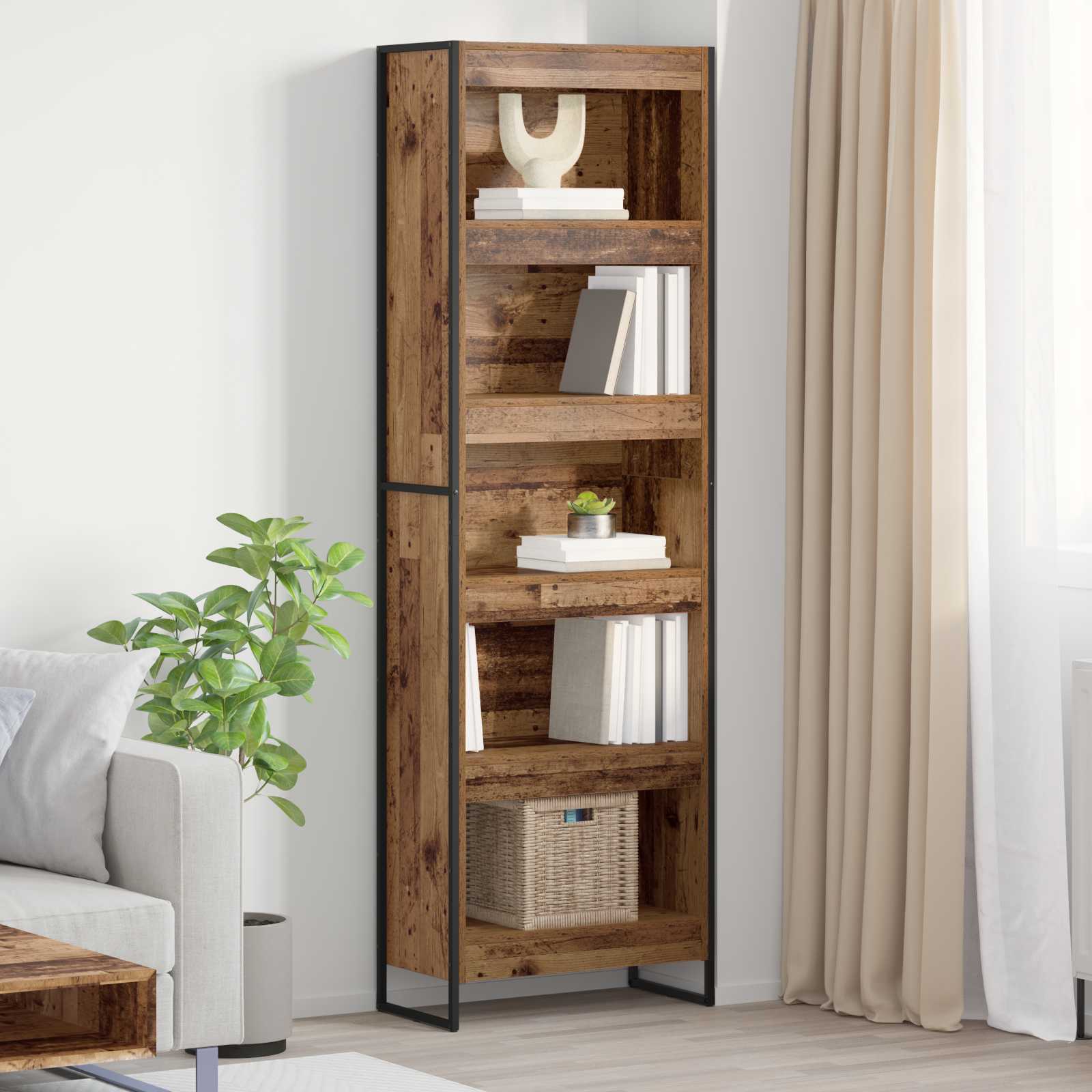 Ormarić za knjige 2 pcs Staro drvo 60 x 30 x 189,5 cm