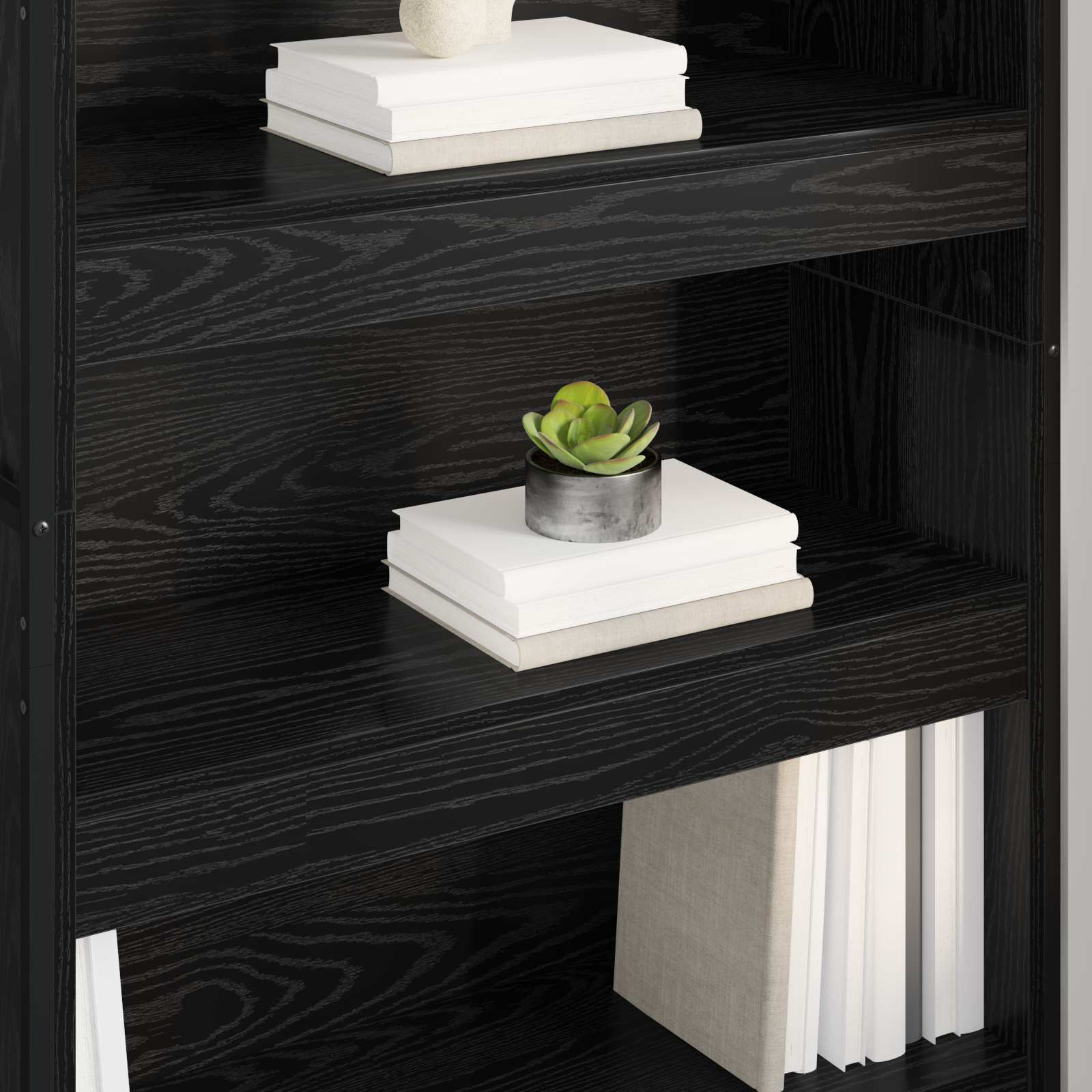 Ormarić za knjige 2 pcs Crni hrast 80 x 30 x 155 cm
