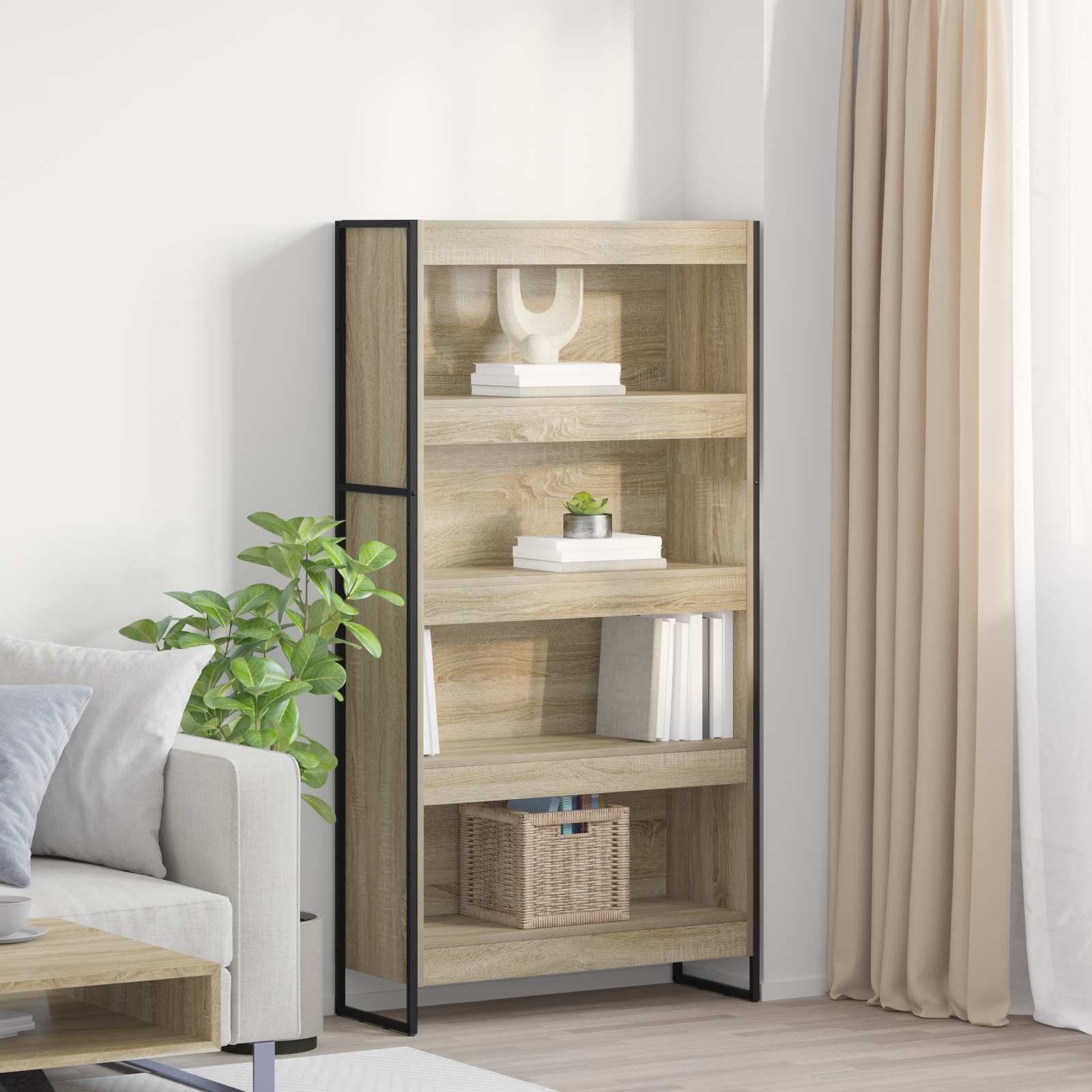 Ormarić za knjige 2 pcs Sonoma 80 x 30 x 155 cm