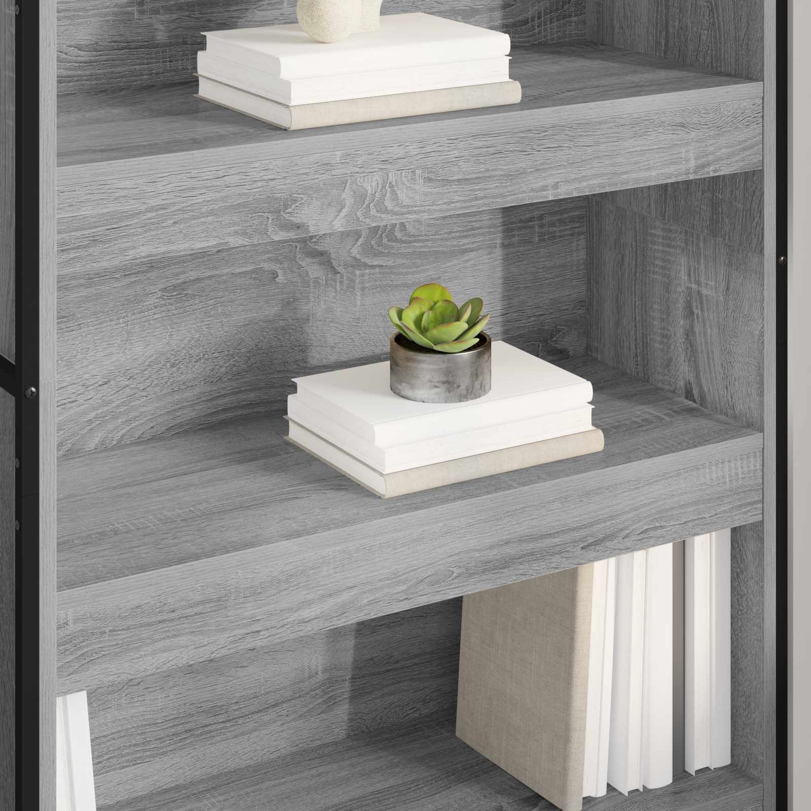 Ormarić za knjige 2 pcs Siva Sonoma 80 x 30 x 155 cm