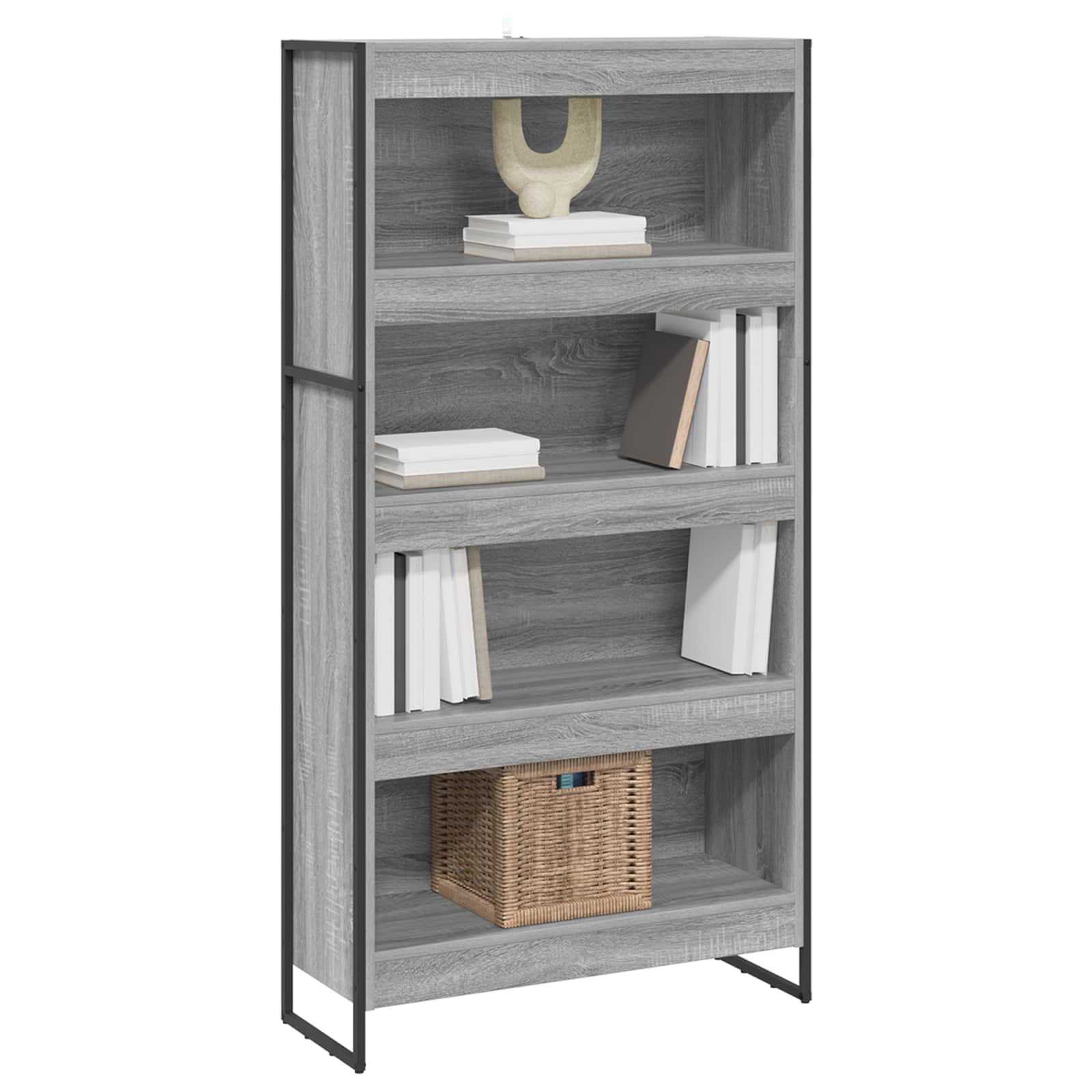 Ormarić za knjige 2 pcs Siva Sonoma 80 x 30 x 155 cm
