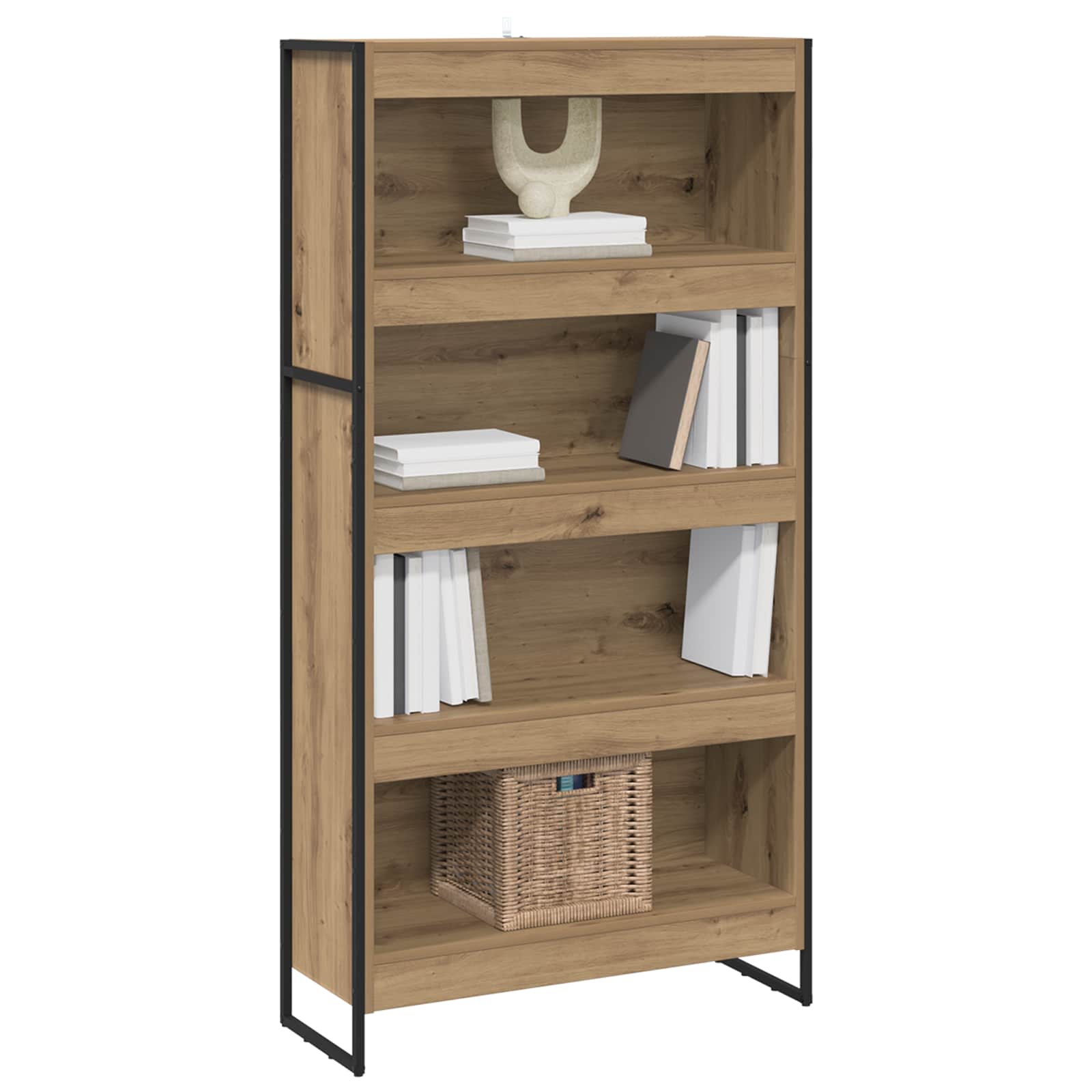 Ormarić za knjige 2 pcs Umjetnička hrastovina 80 x 30 x 155 cm