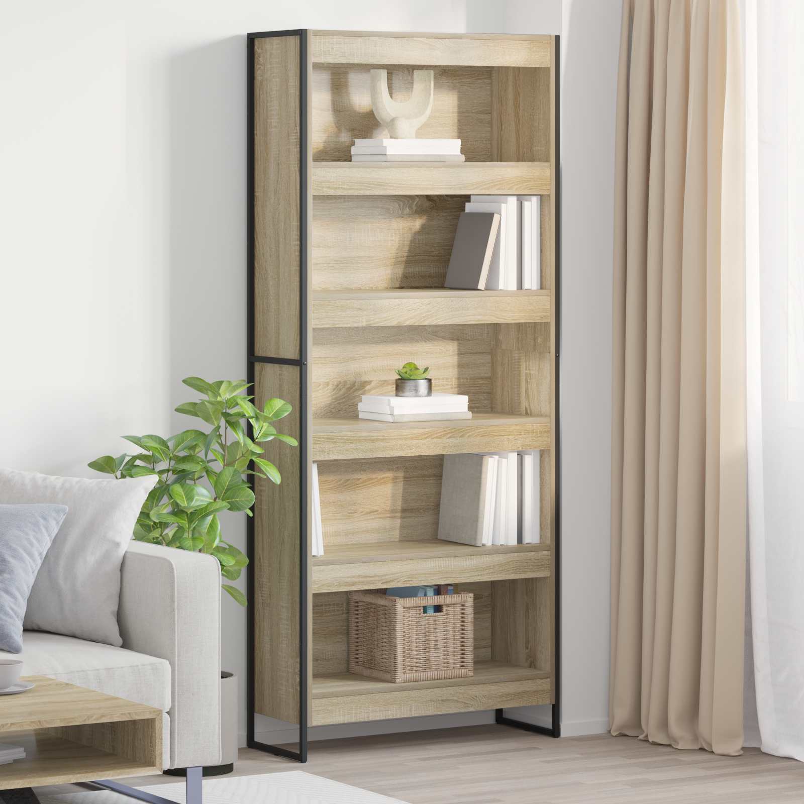 Ormarić za knjige 2 pcs Sonoma 80 x 30 x 189,5 cm