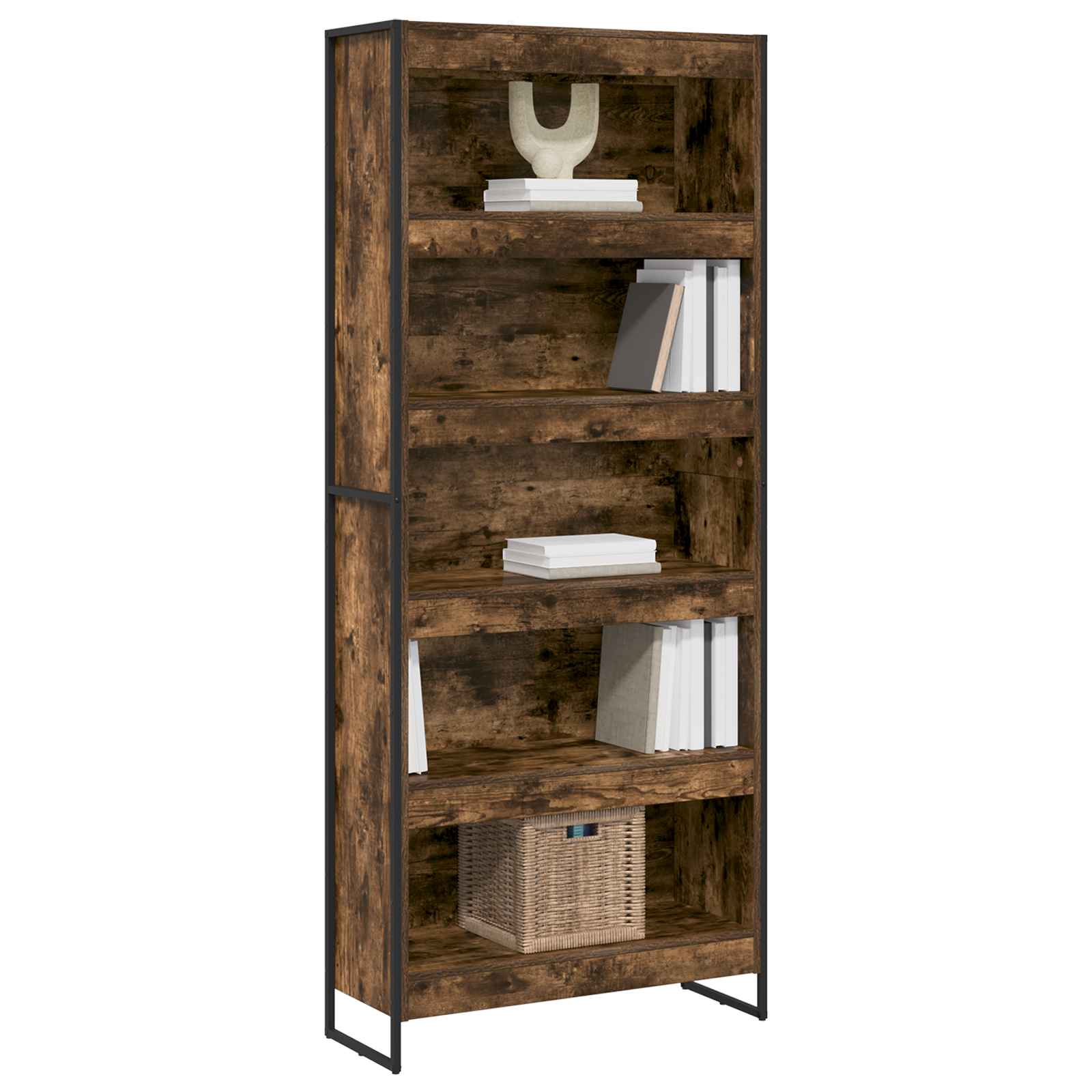 Ormarić za knjige 2 pcs Dimni hrast 80 x 30 x 189,5 cm