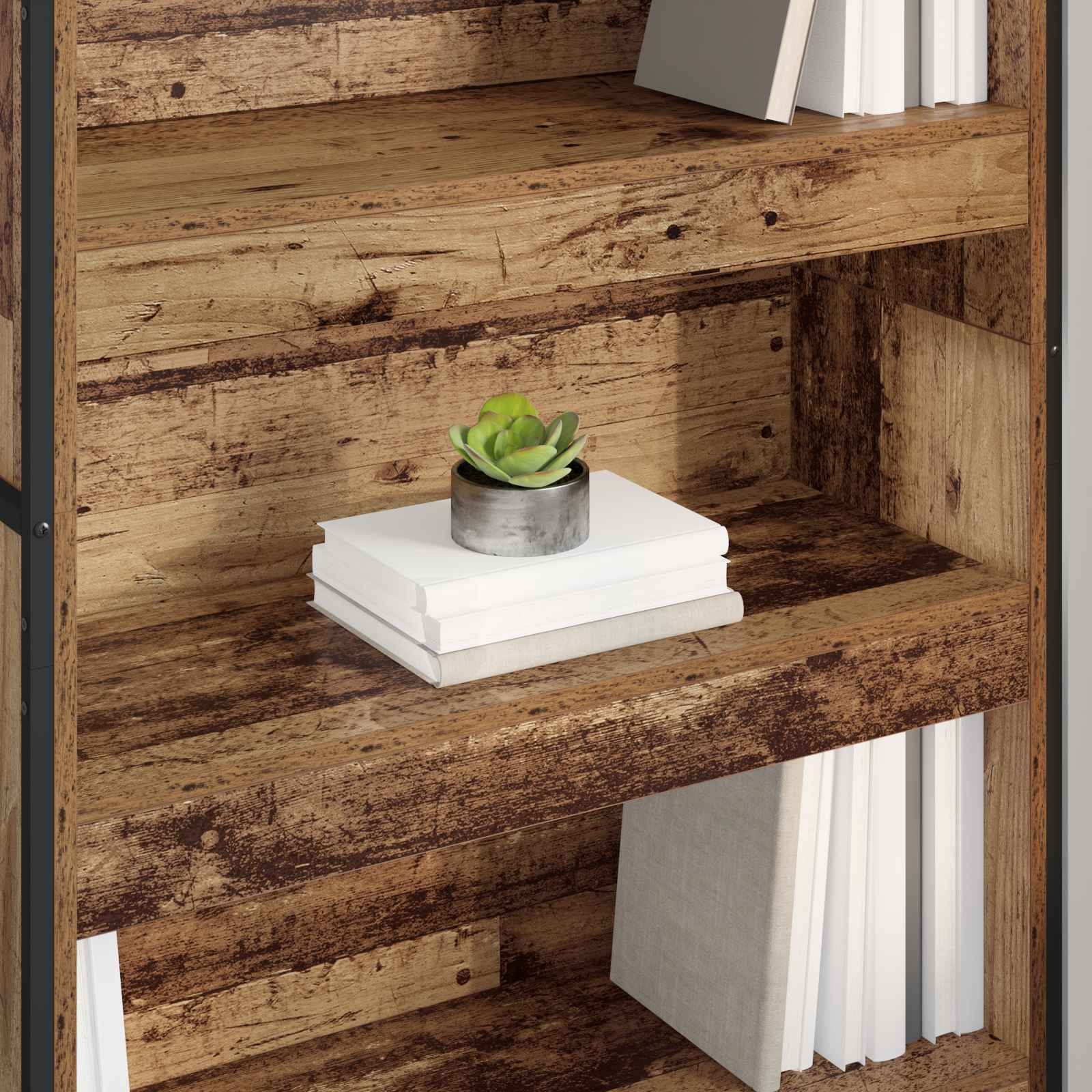 Ormarić za knjige 2 pcs Staro drvo 80 x 30 x 189,5 cm