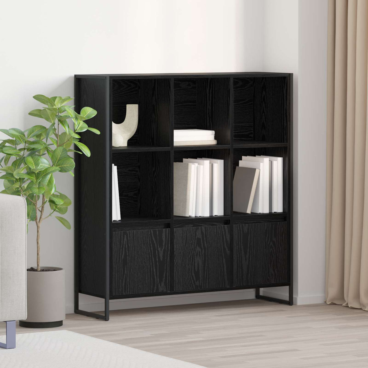 Ormarić za knjige 2 pcs Crni hrast 99,5 x 30 x 108 cm