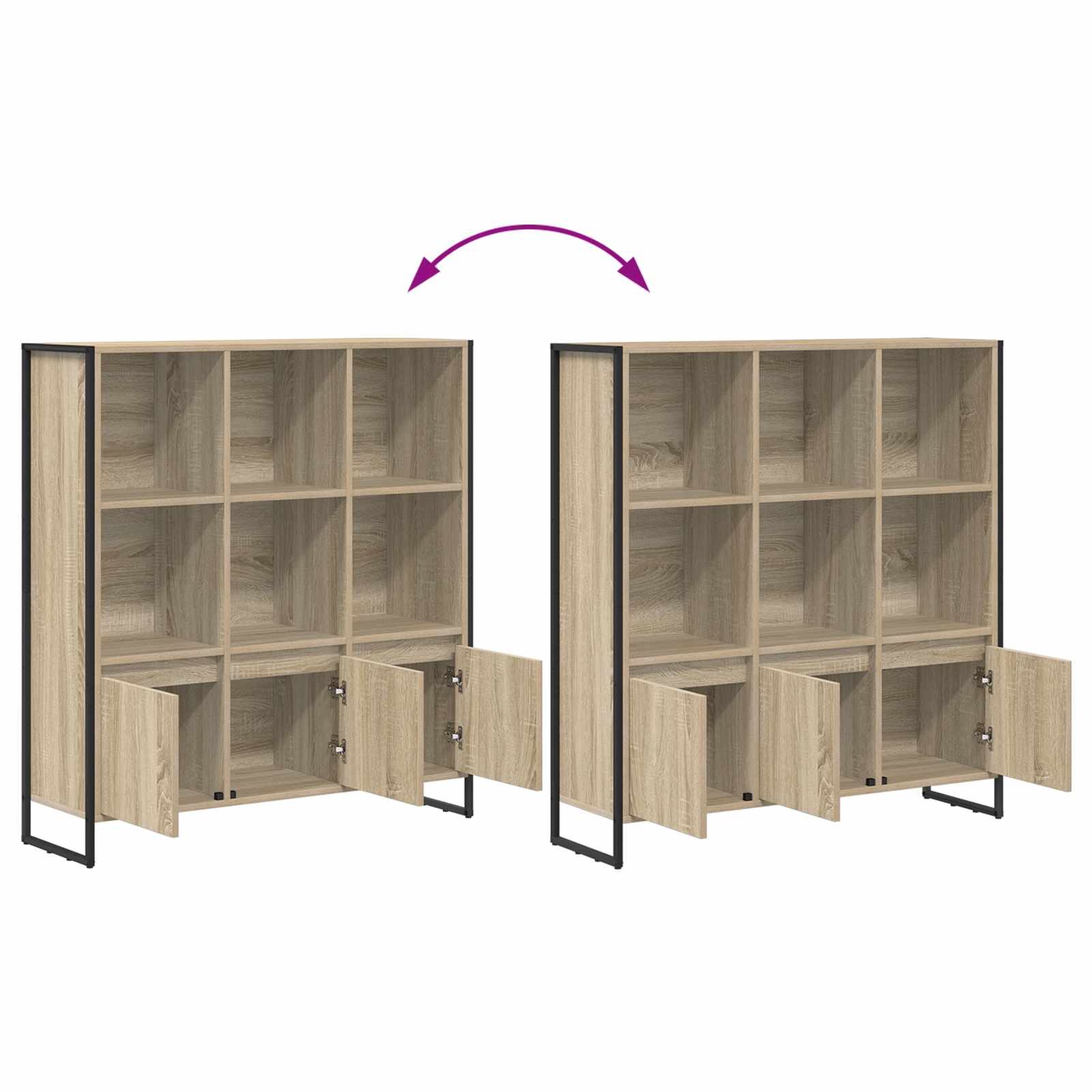 Ormarić za knjige 2 pcs Sonoma 99,5 x 30 x 108 cm