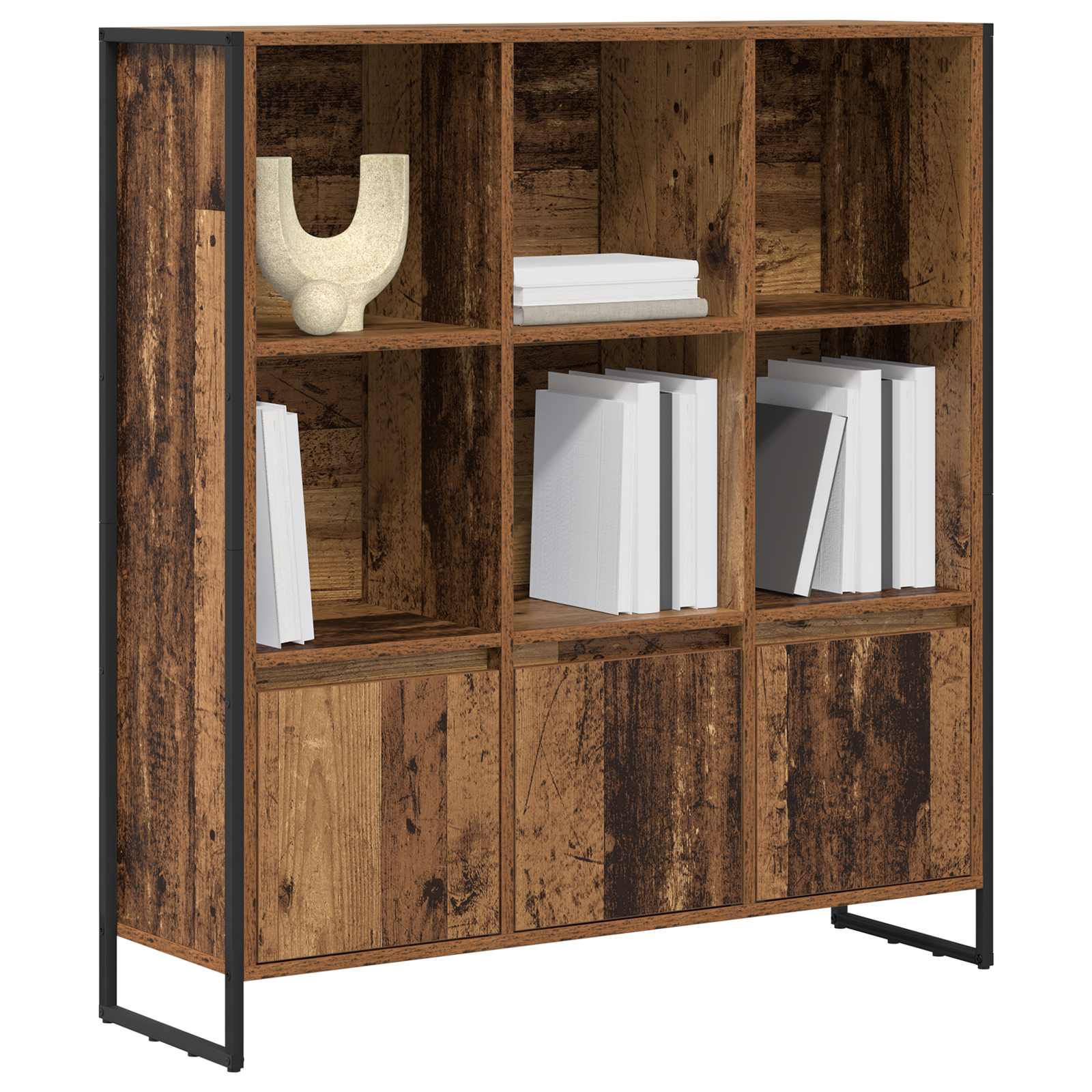 Ormarić za knjige 2 pcs Staro drvo 99,5 x 30 x 108 cm