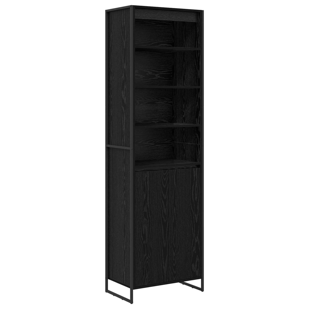 Visoki ormari Crni hrast 60 x 36 x 200 cm Konstruirano drvo