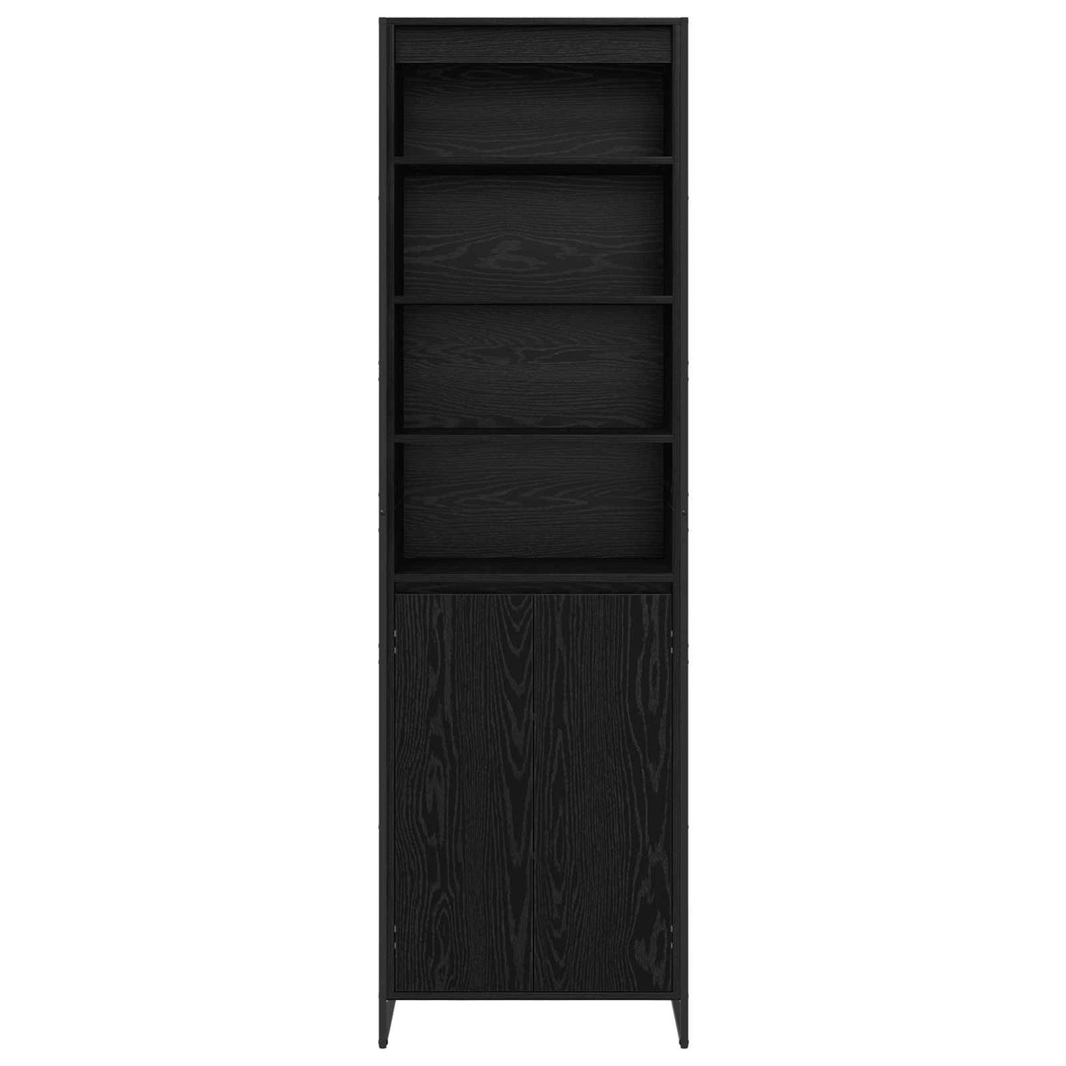 Visoki ormari Crni hrast 60 x 36 x 200 cm Konstruirano drvo