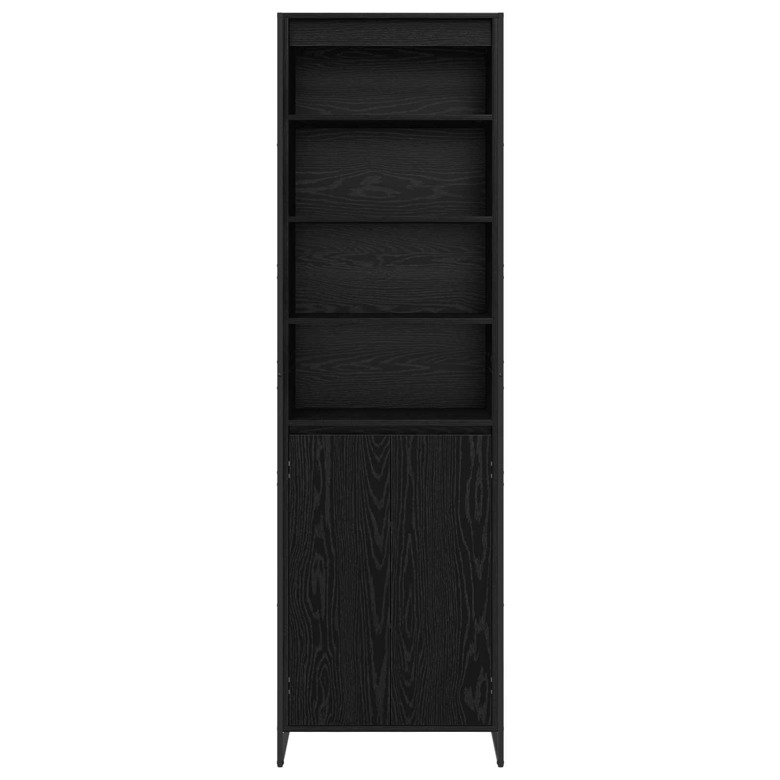 Visoki ormari Crni hrast 60 x 36 x 200 cm Konstruirano drvo