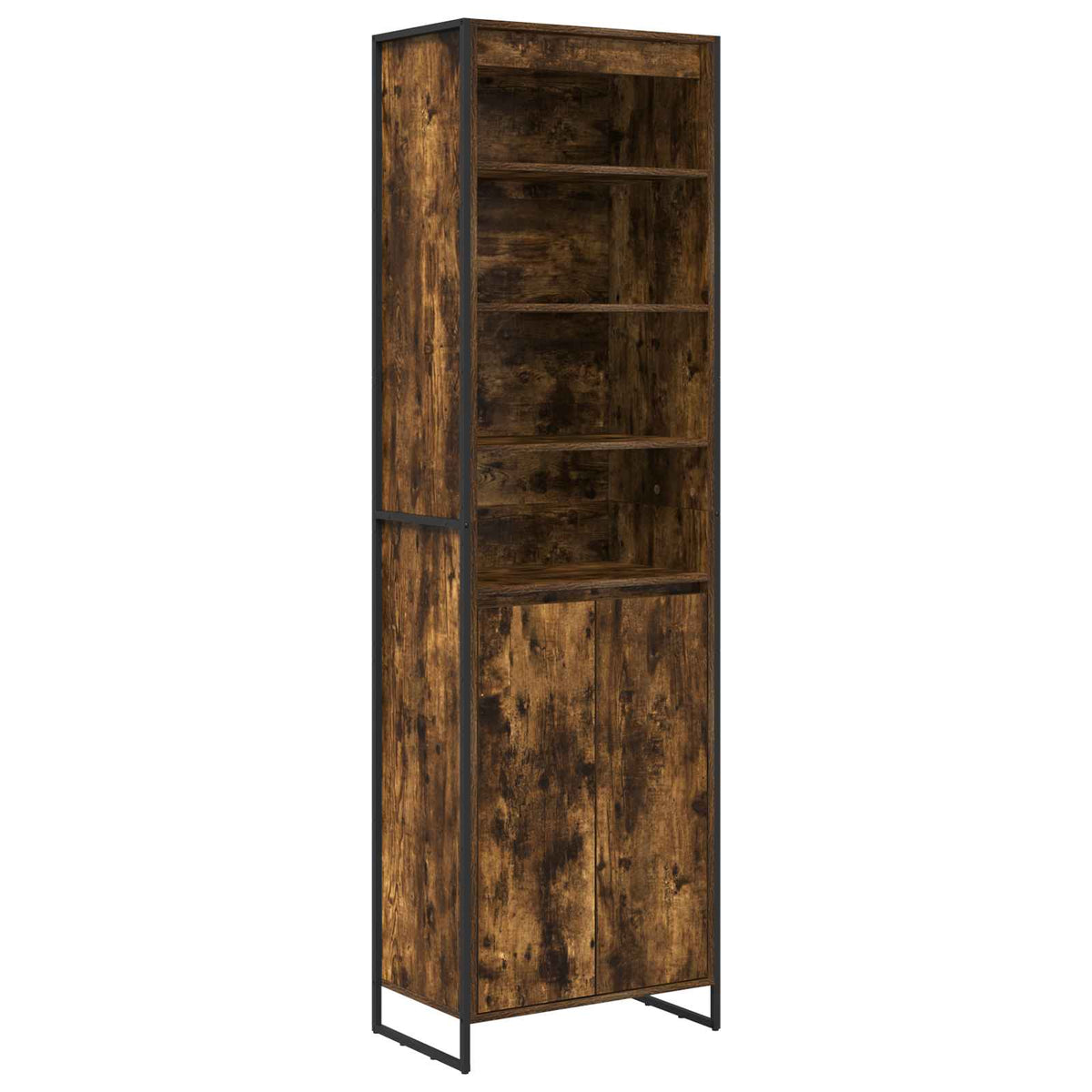 Visoki ormari Dimni hrast 60 x 36 x 200 cm Konstruirano drvo