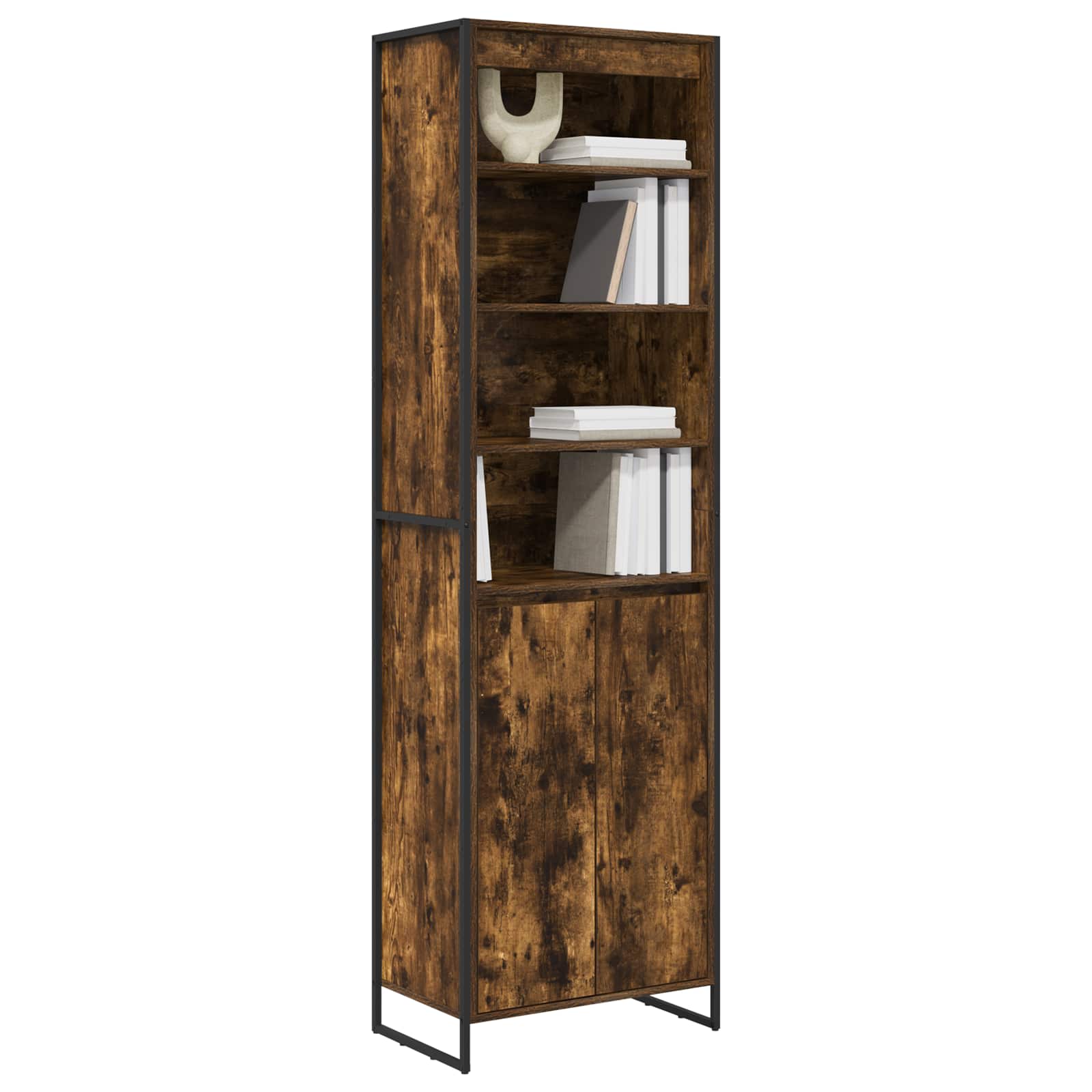 Visoki ormari Dimni hrast 60 x 36 x 200 cm Konstruirano drvo