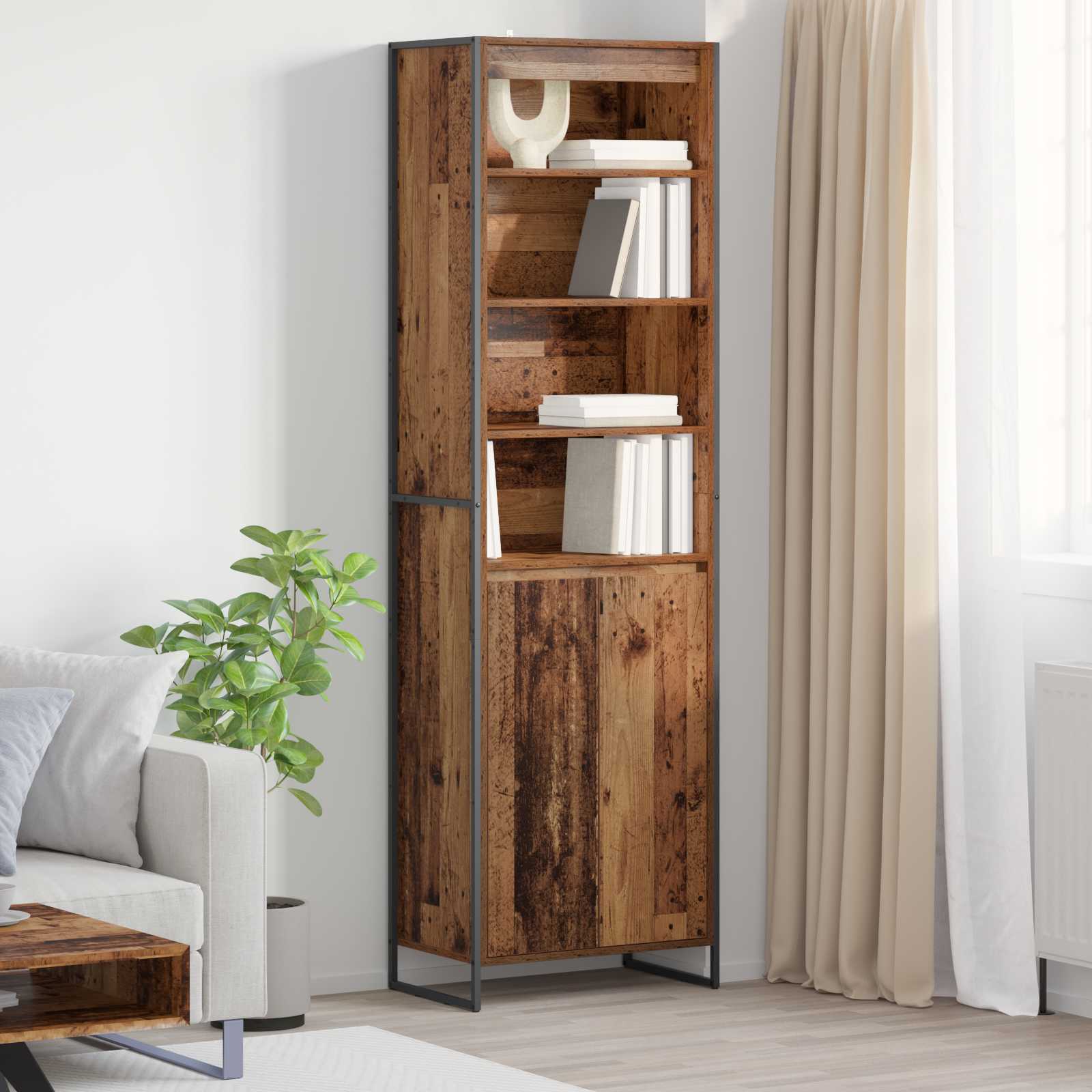 Visoki ormari Staro drvo 60 x 36 x 200 cm Konstruirano drvo