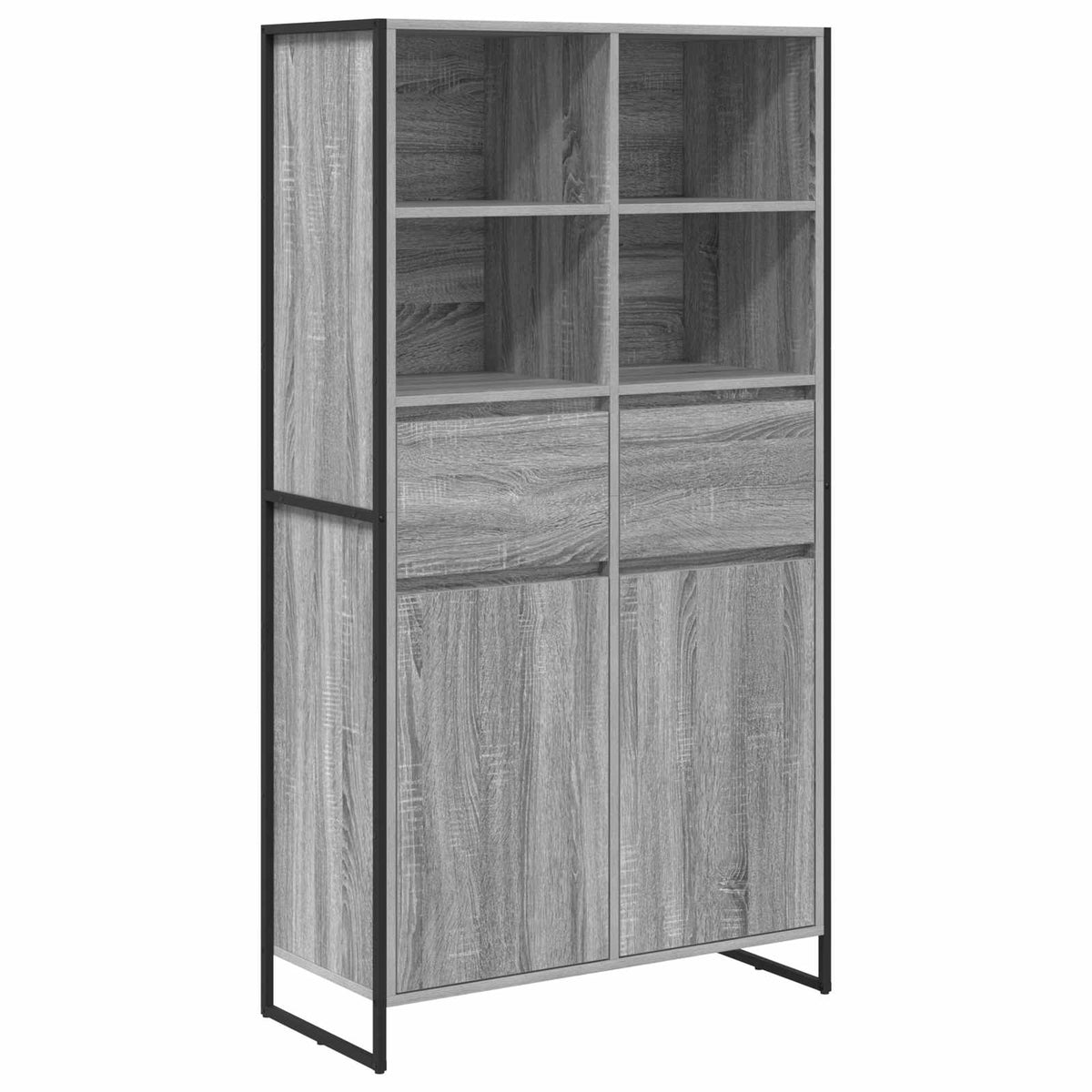 Kreveta 2 pcs Siva Sonoma 81 x 36 x 150.5 cm Konstruirano drvo