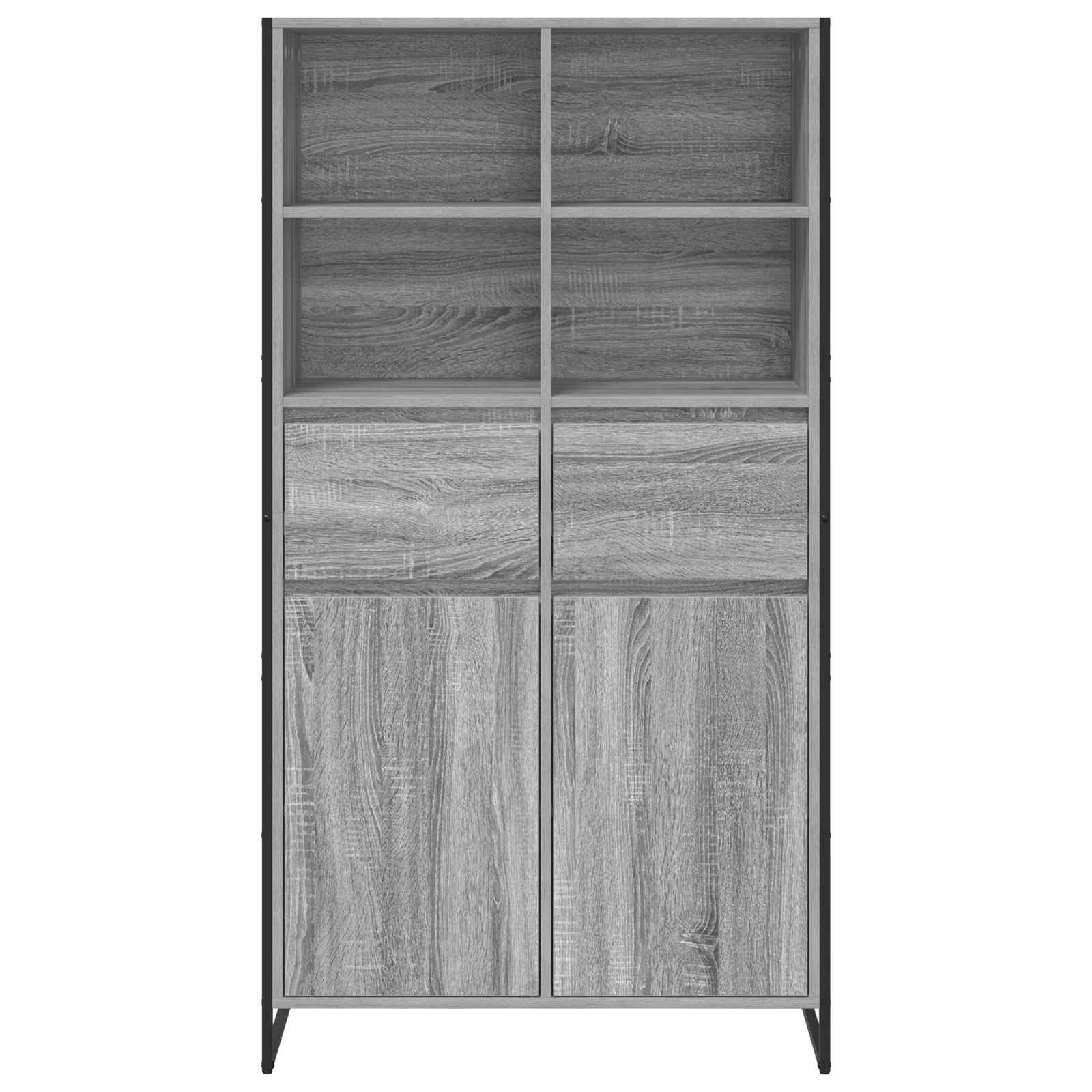 Kreveta 2 pcs Siva Sonoma 81 x 36 x 150.5 cm Konstruirano drvo