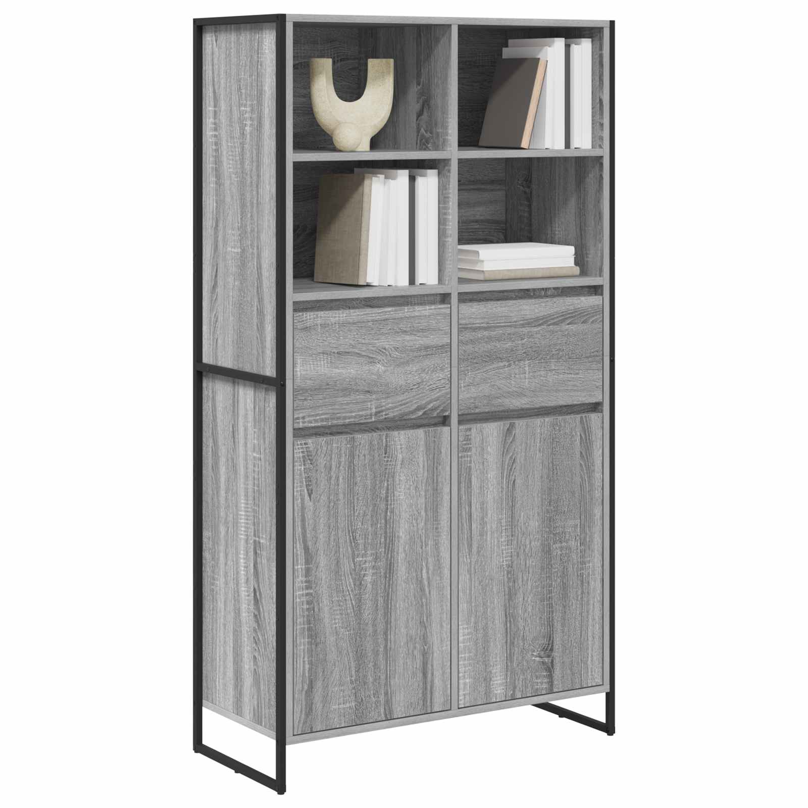 Kreveta 2 pcs Siva Sonoma 81 x 36 x 150.5 cm Konstruirano drvo