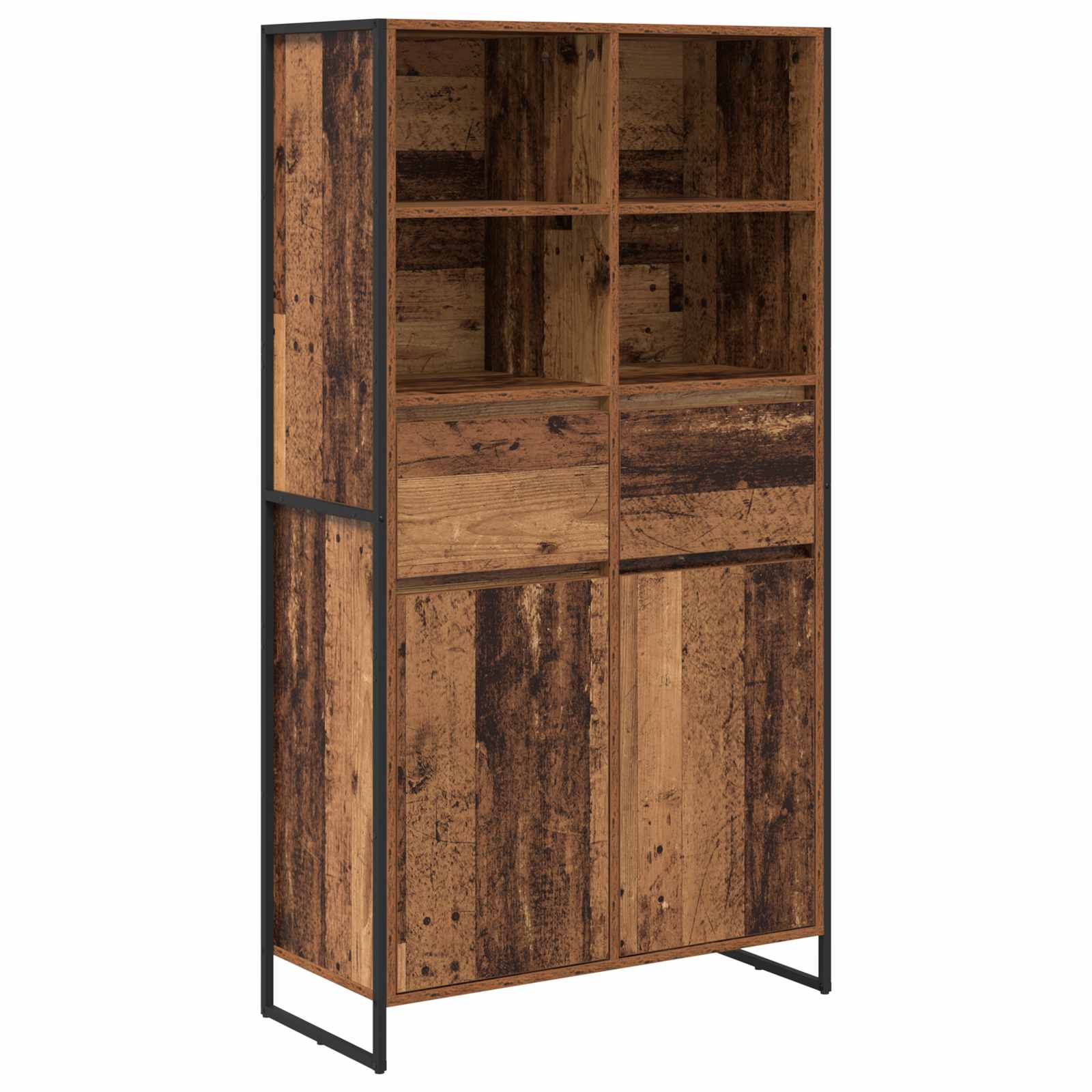 Kreveta 2 pcs Staro drvo 81 x 36 x 150.5 cm Konstruirano drvo