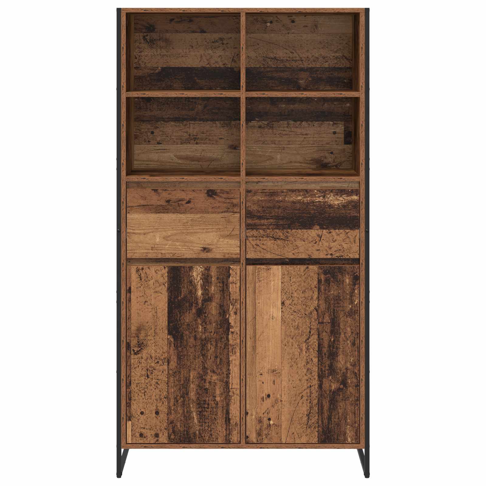 Kreveta 2 pcs Staro drvo 81 x 36 x 150.5 cm Konstruirano drvo