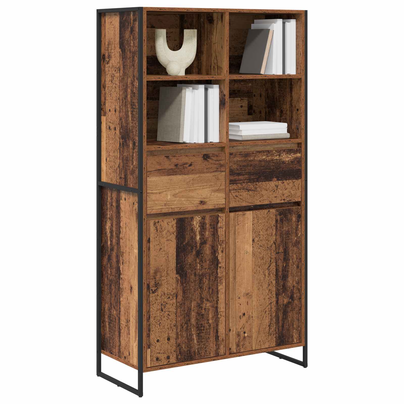 Kreveta 2 pcs Staro drvo 81 x 36 x 150.5 cm Konstruirano drvo