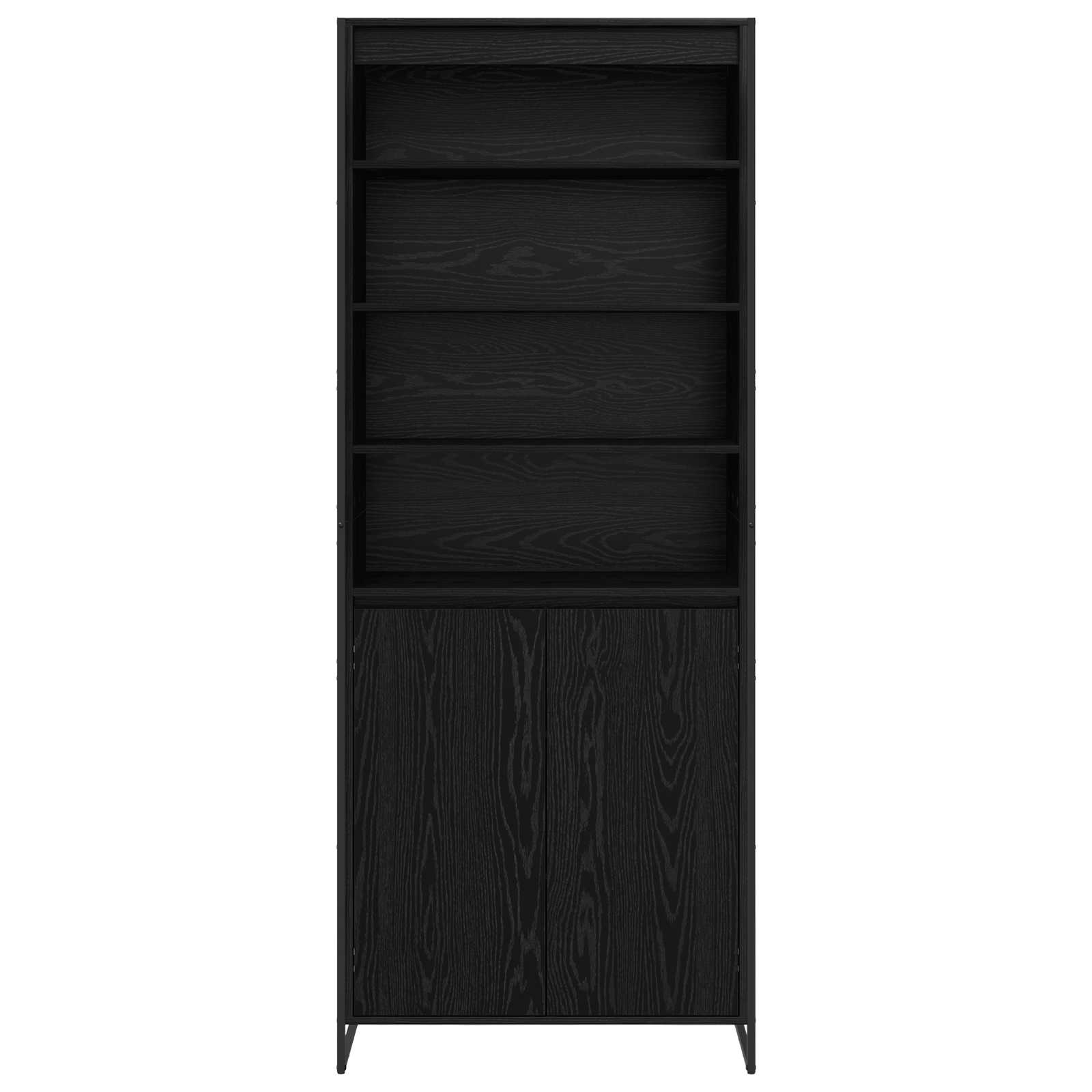 Visoki ormari Crni hrast 79 x 36 x 200 cm Konstruirano drvo