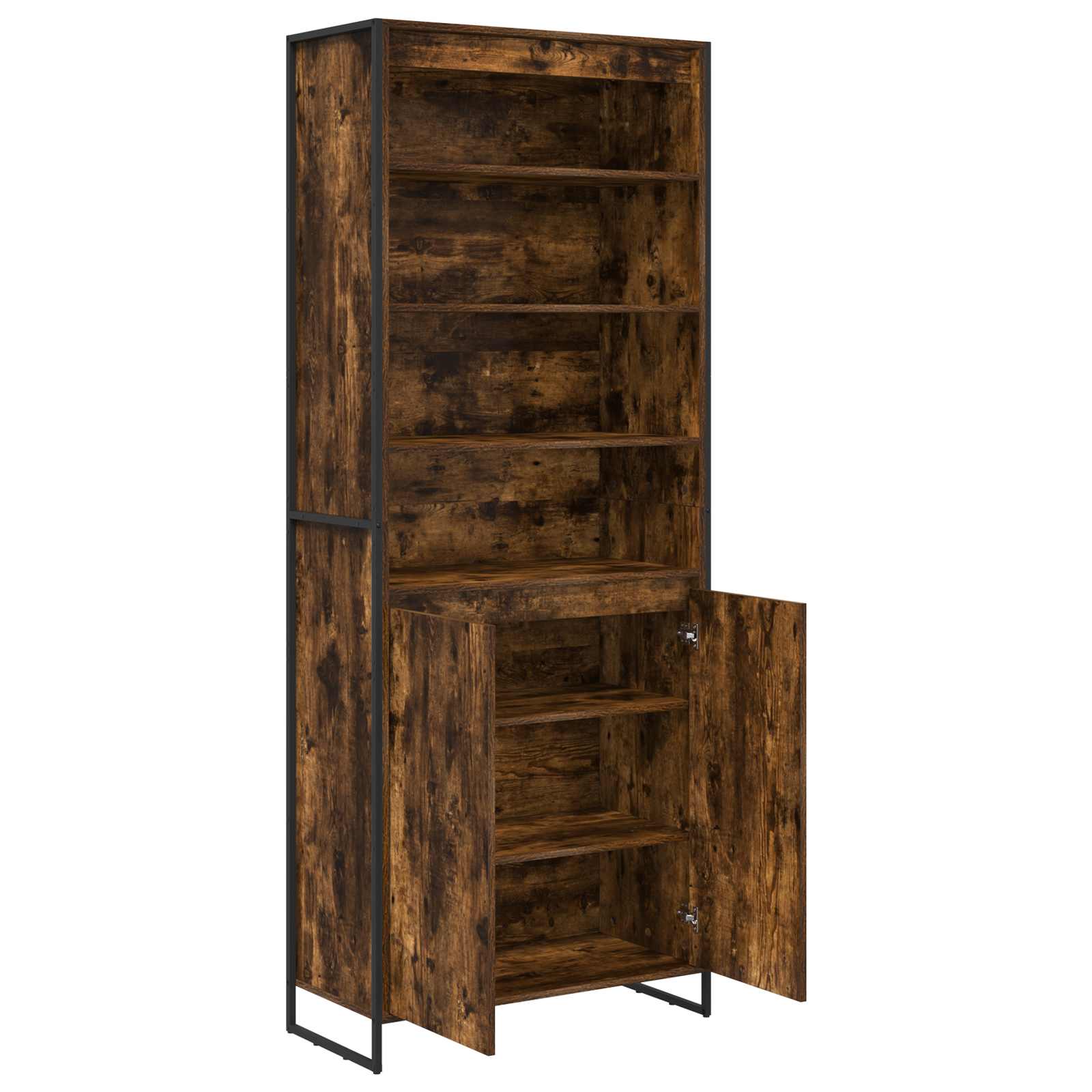 Visoki ormari Dimni hrast 79 x 36 x 200 cm Konstruirano drvo