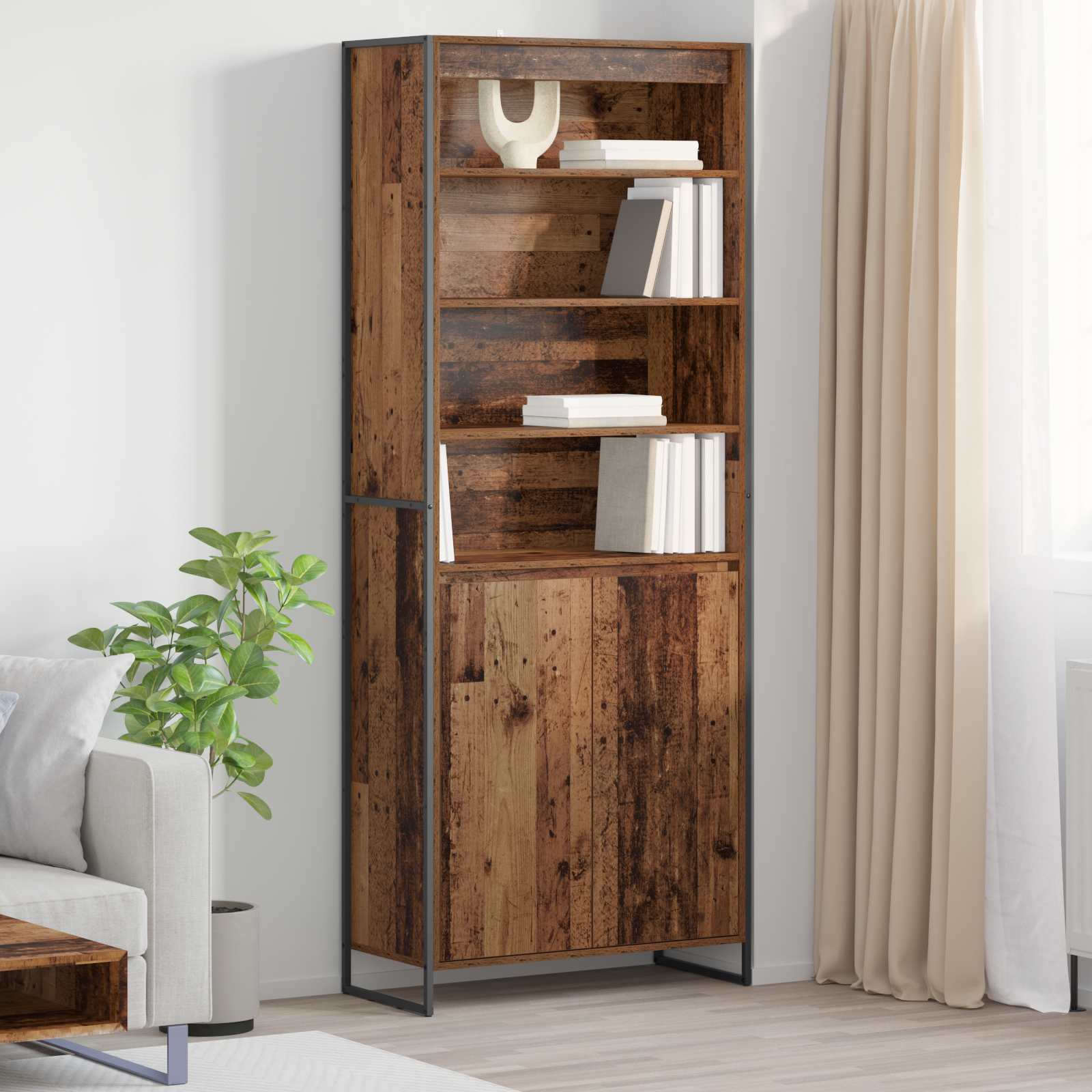 Visoki ormari Staro drvo 79 x 36 x 200 cm Konstruirano drvo