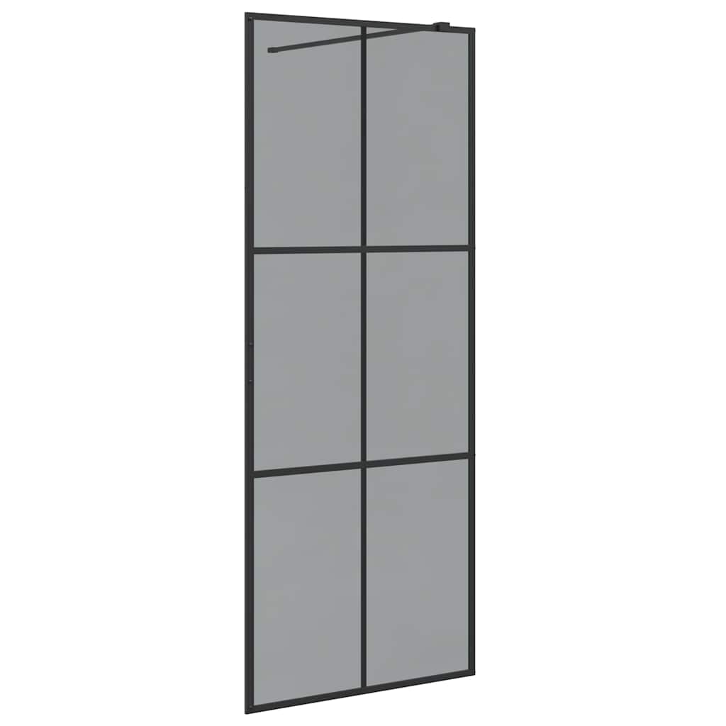 Zid za walk-in tuš Crna 80 x 195 cm Staklo otporno na udarce