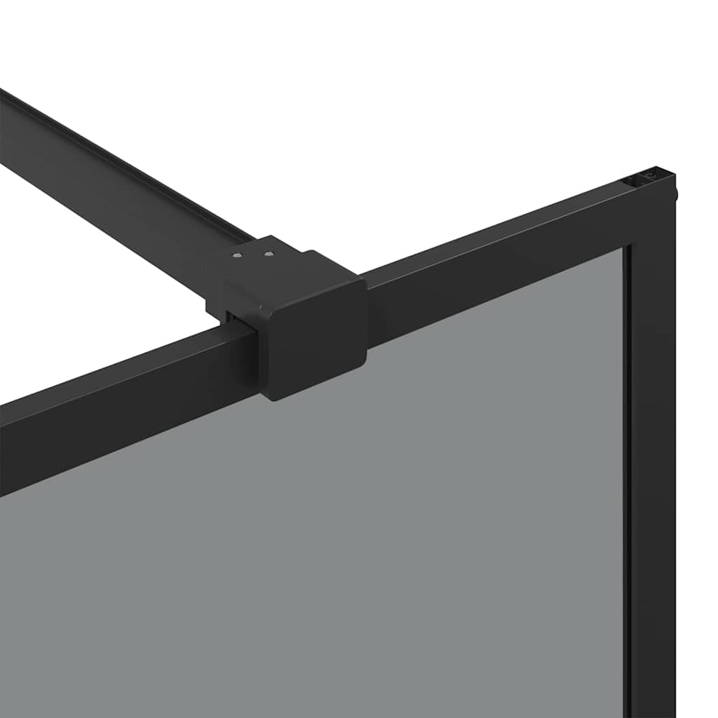 Zid za walk-in tuš Crna 115 x 195 cm Staklo otporno na udarce