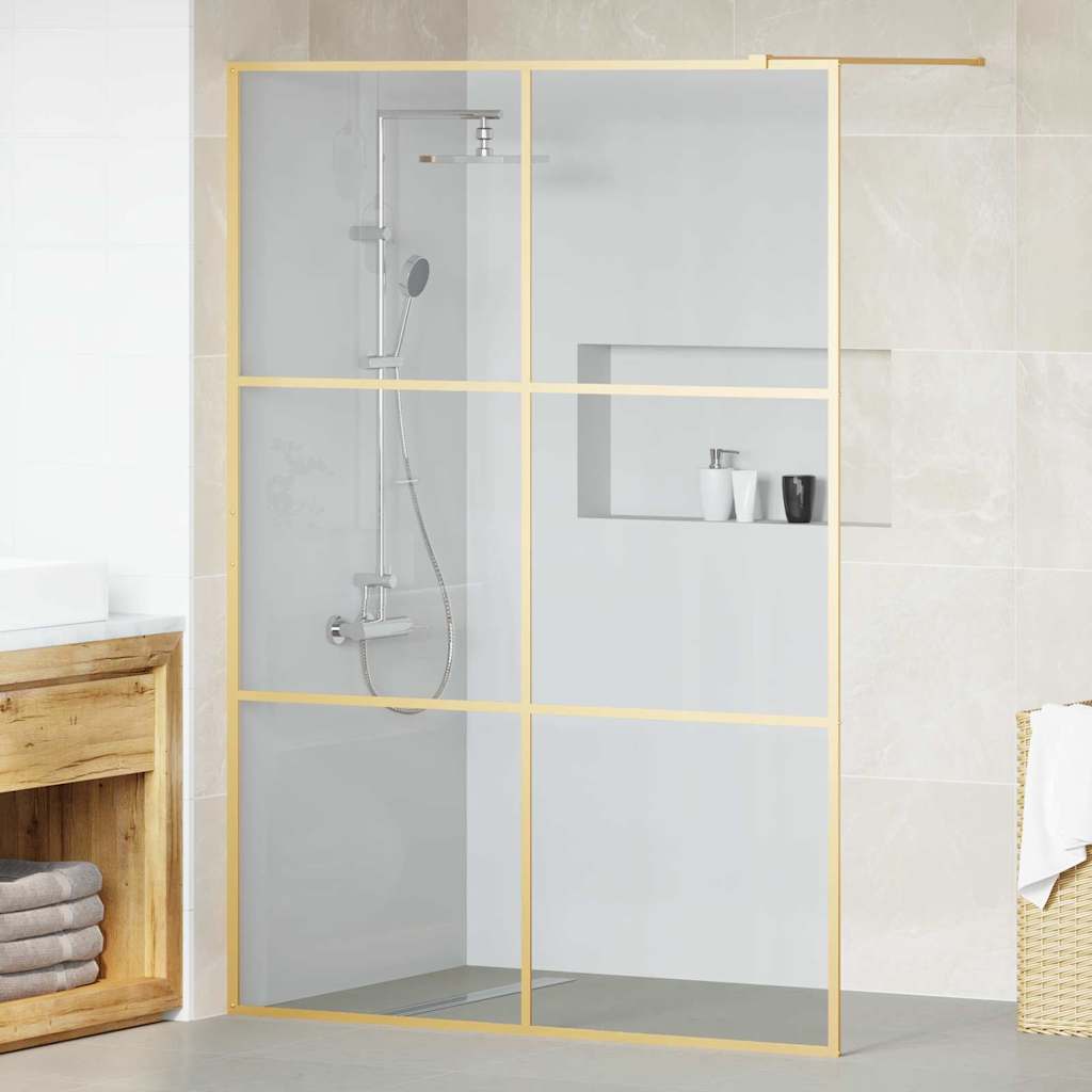 Zid za walk-in tuš Zlatno 140 x 195 cm Staklo otporno na udarce