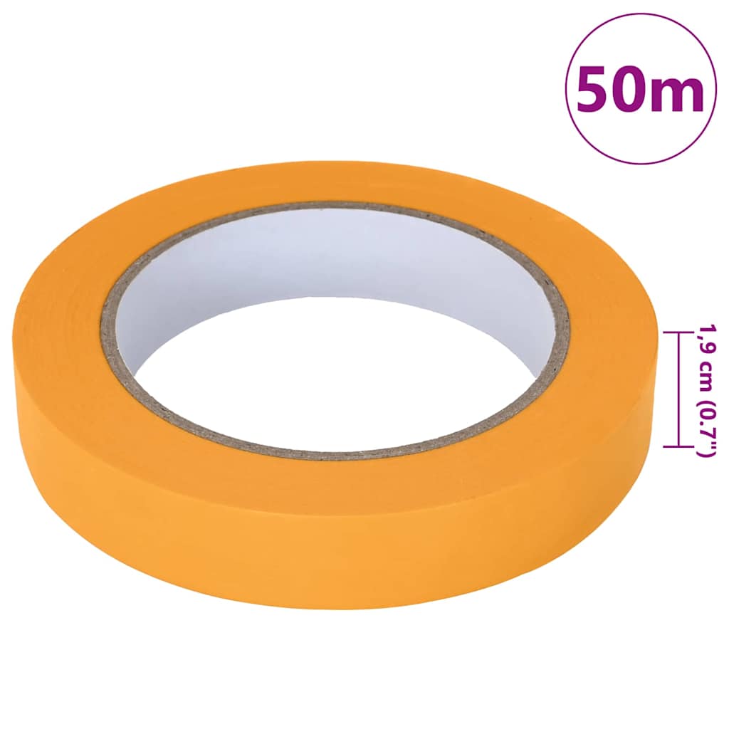Trake za maskiranje slikara 50 pcs Žuta 19mm x 50m Papir