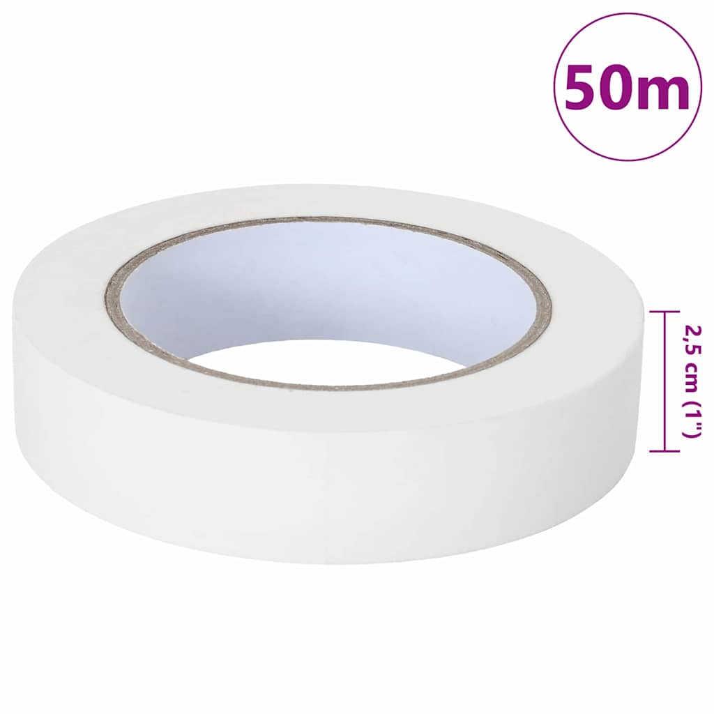 Trake za maskiranje slikara 50 pcs Bijelo 25mm x 50m Papir