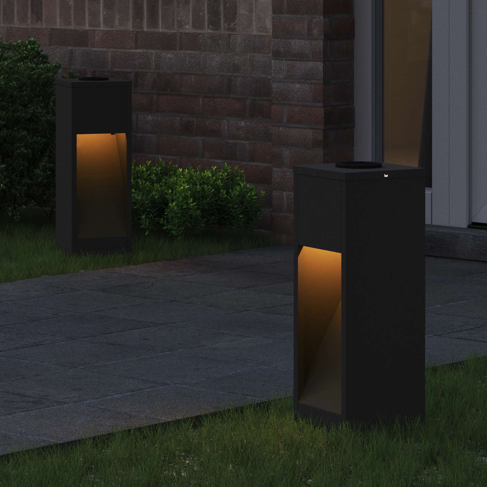 Solarna LED svjetiljka za stazu 2 pcs Crna