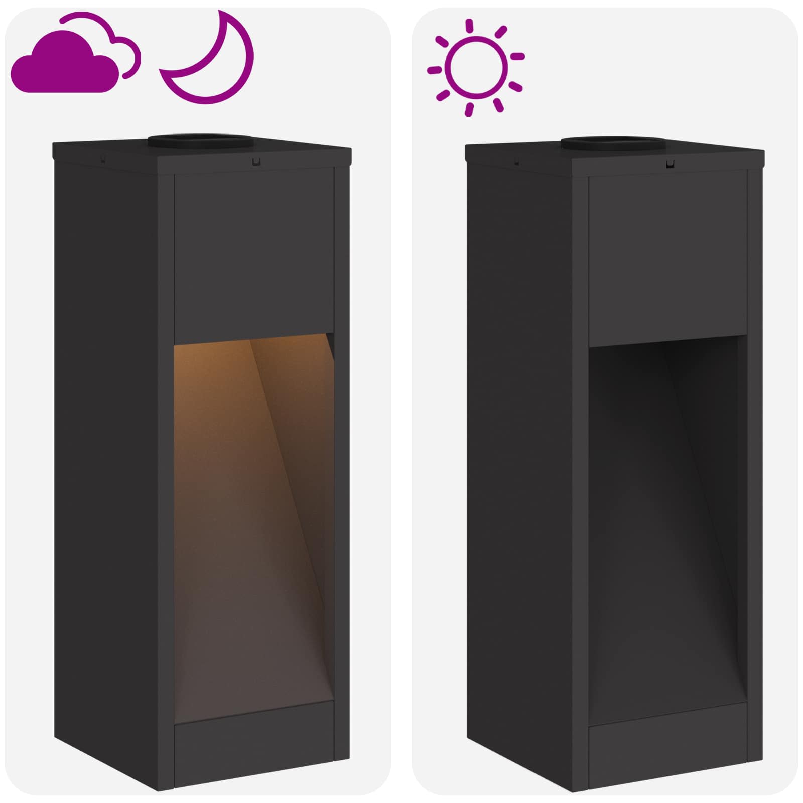 Solarna LED svjetiljka za stazu 2 pcs Crna