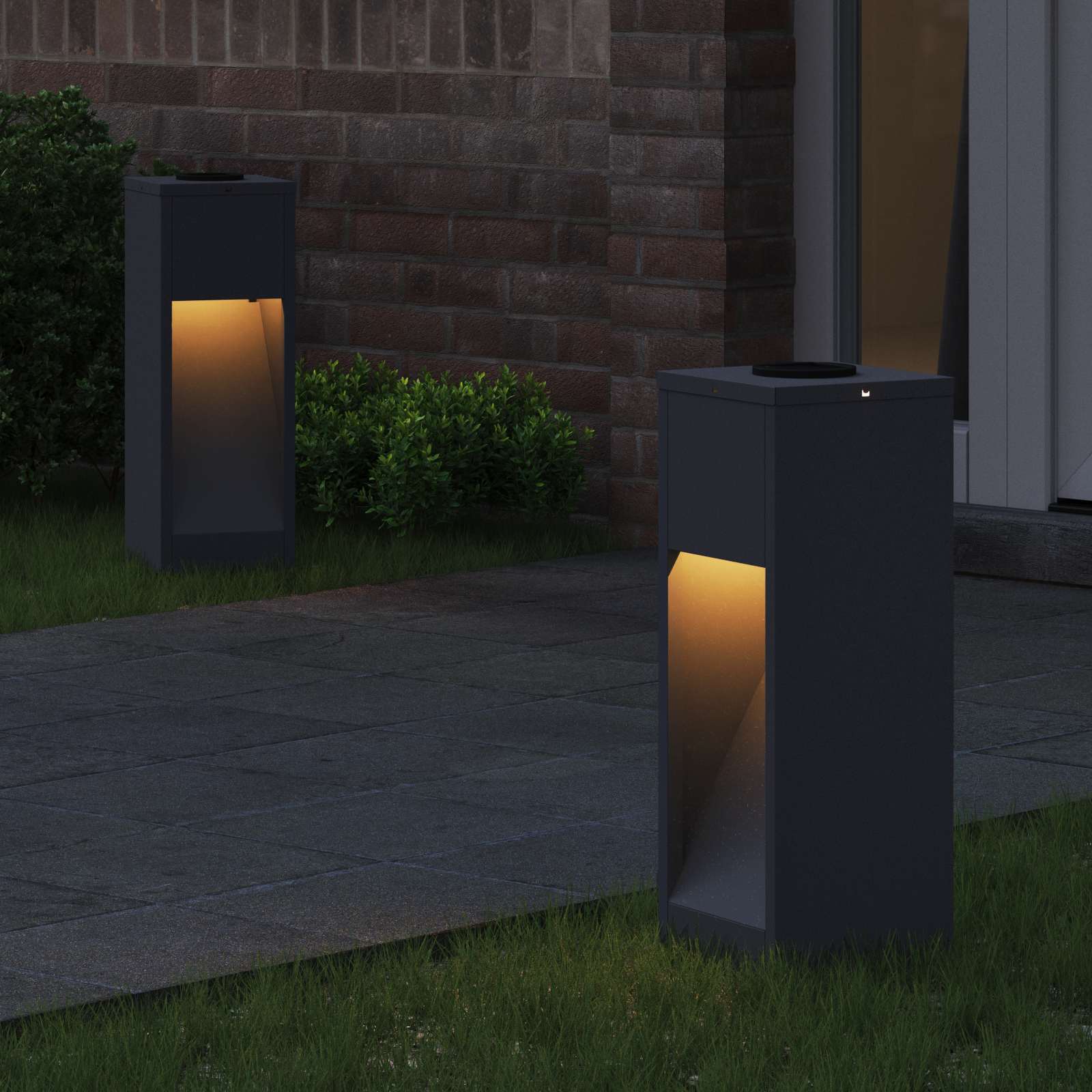 Solarna LED svjetiljka za stazu 2 pcs Antracit
