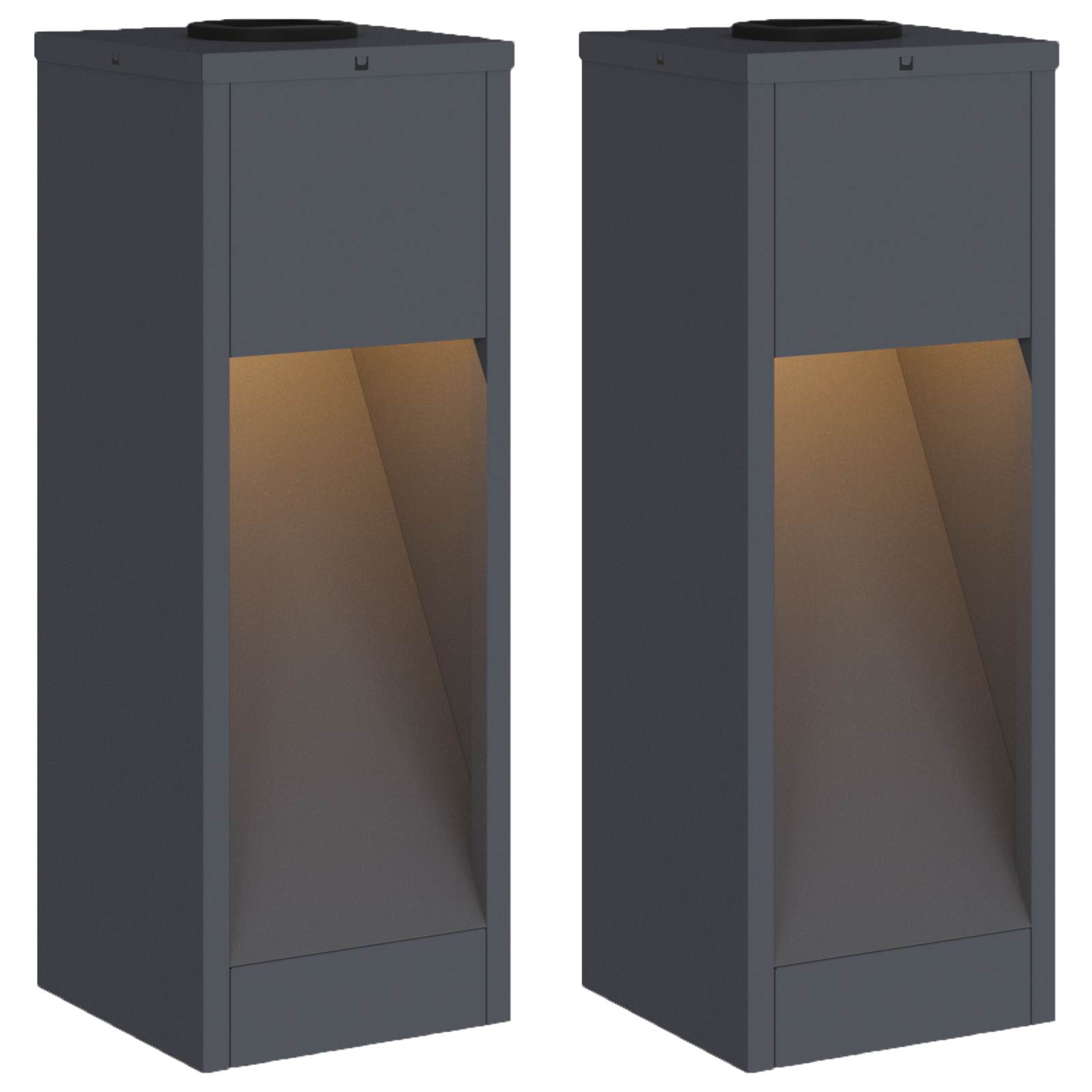 Solarna LED svjetiljka za stazu 2 pcs Antracit