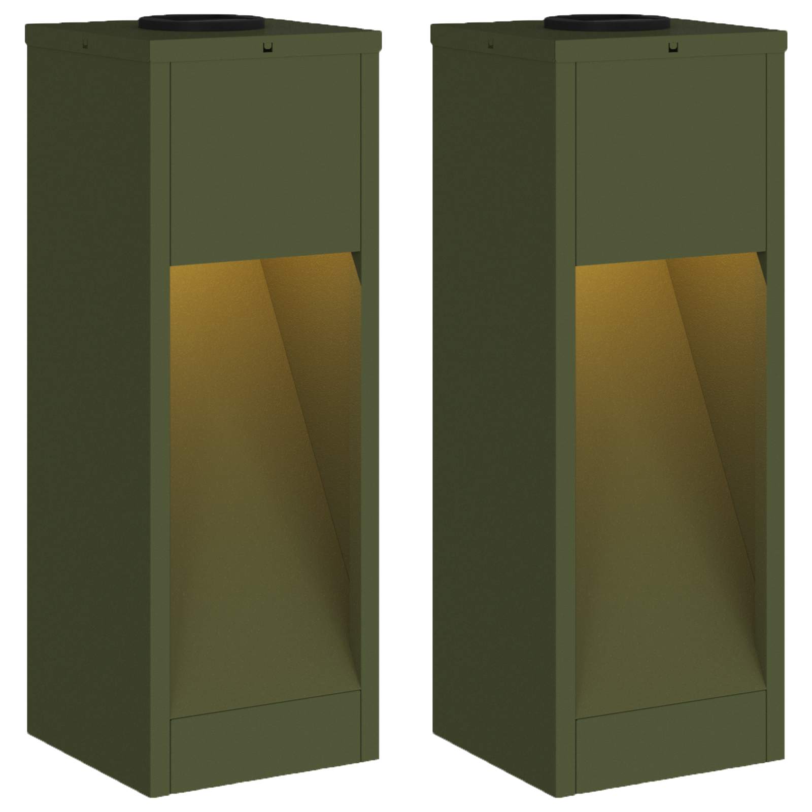 Solarna LED svjetiljka za stazu 2 pcs Maslinasto zelena