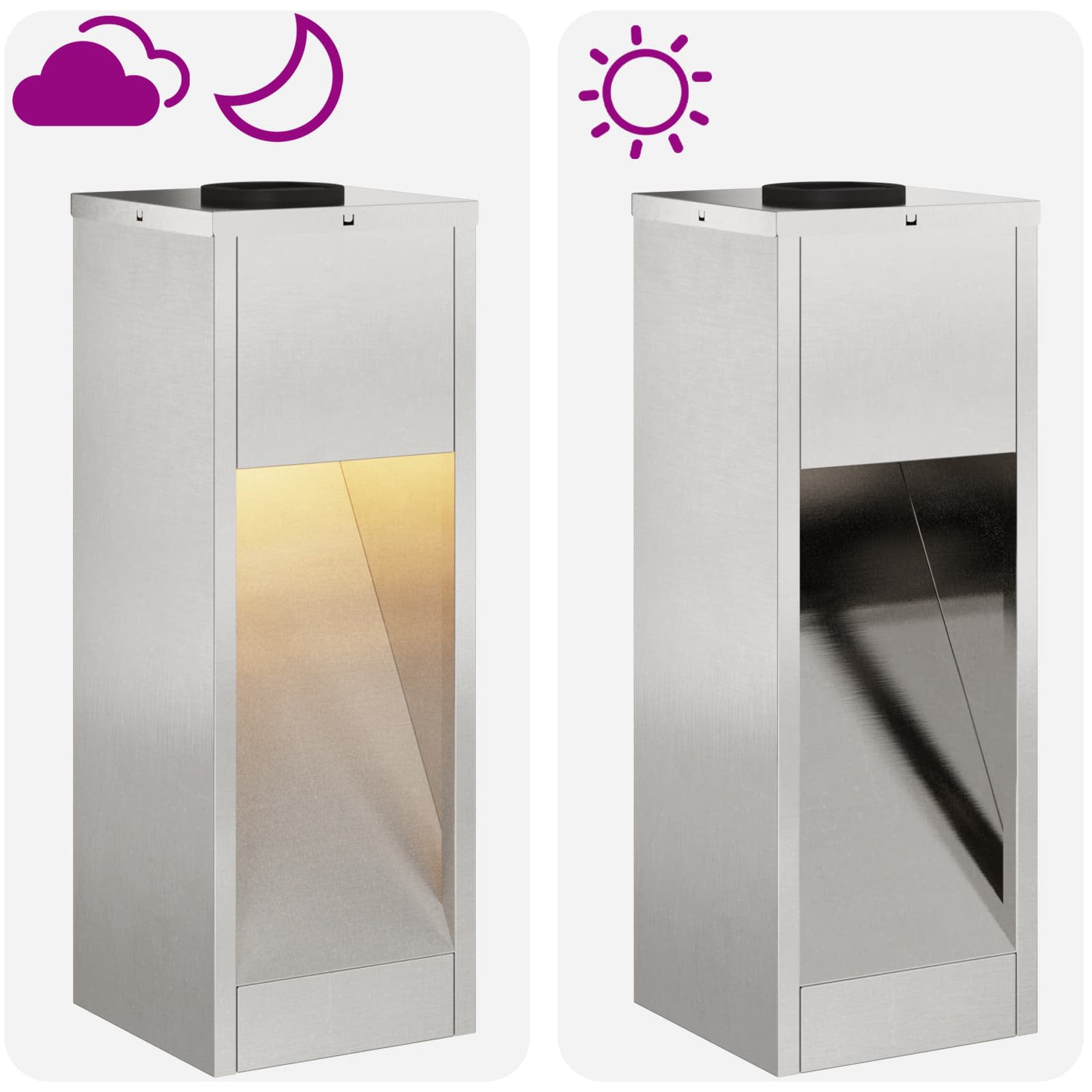 Solarna LED svjetiljka za stazu 2 pcs Srebrno Nehrđajući čelik