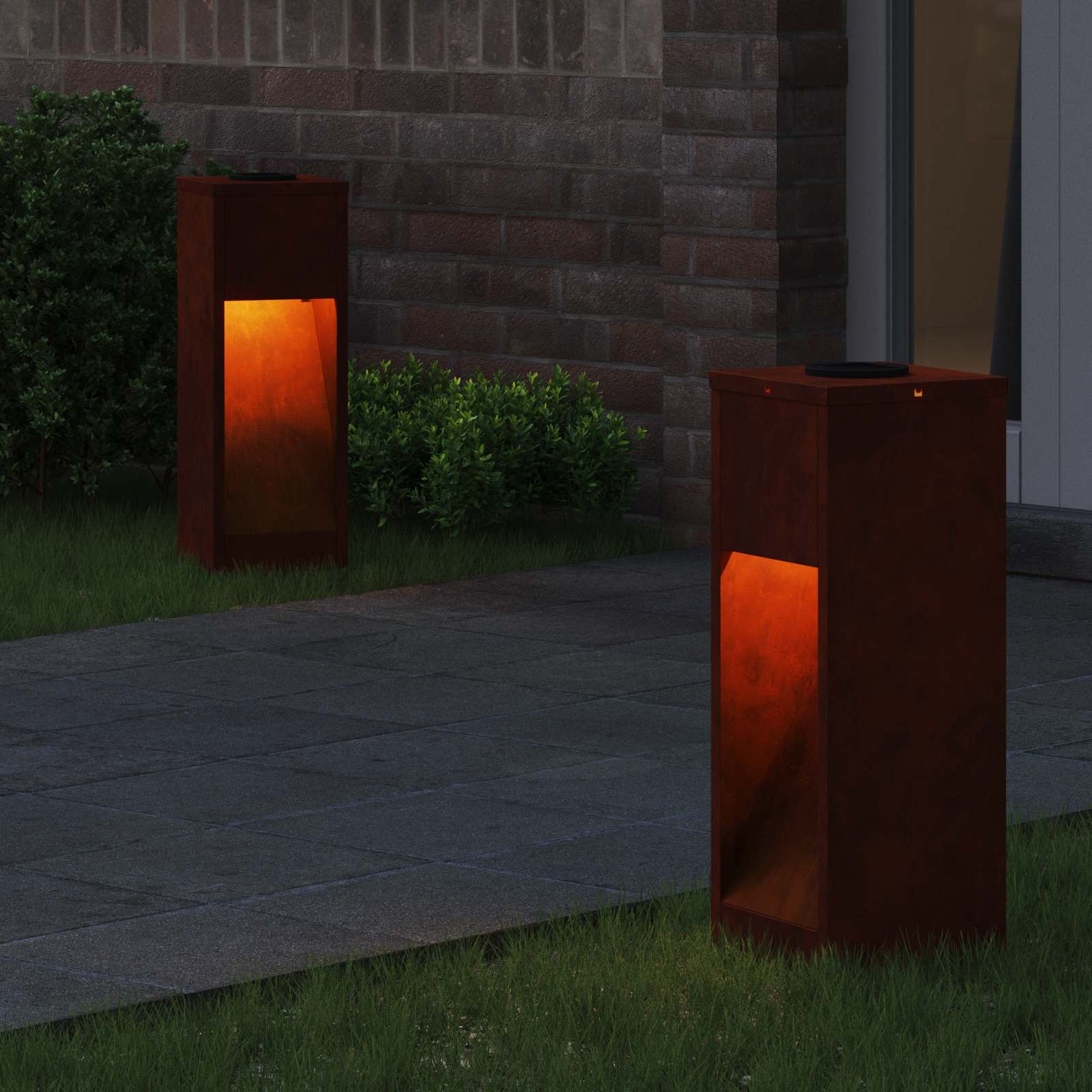 Solarna LED svjetiljka za stazu 2 pcs Bronzana