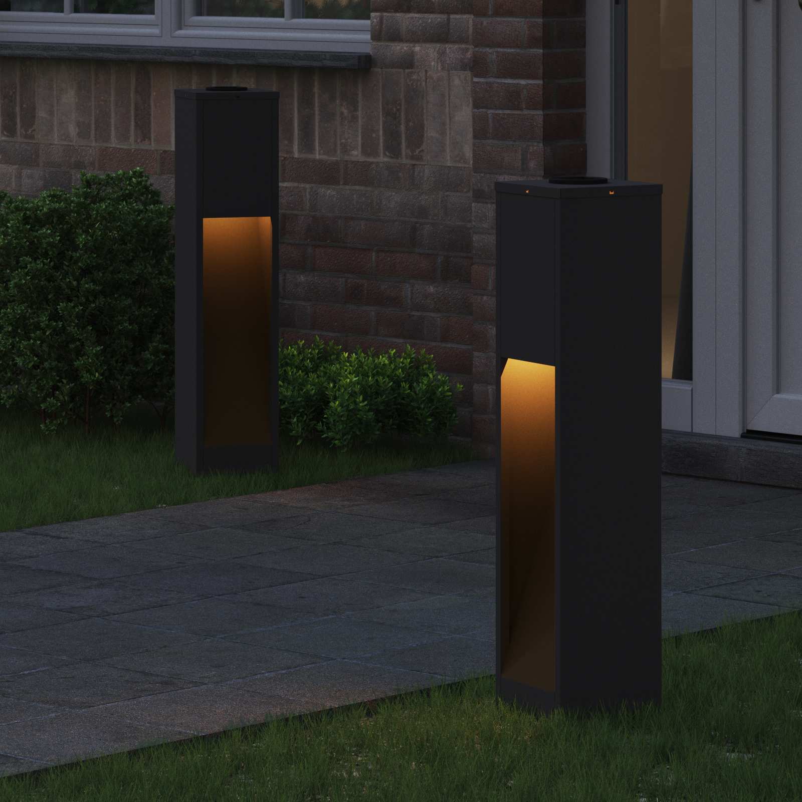 Solarna LED svjetiljka za stazu 2 pcs Crna
