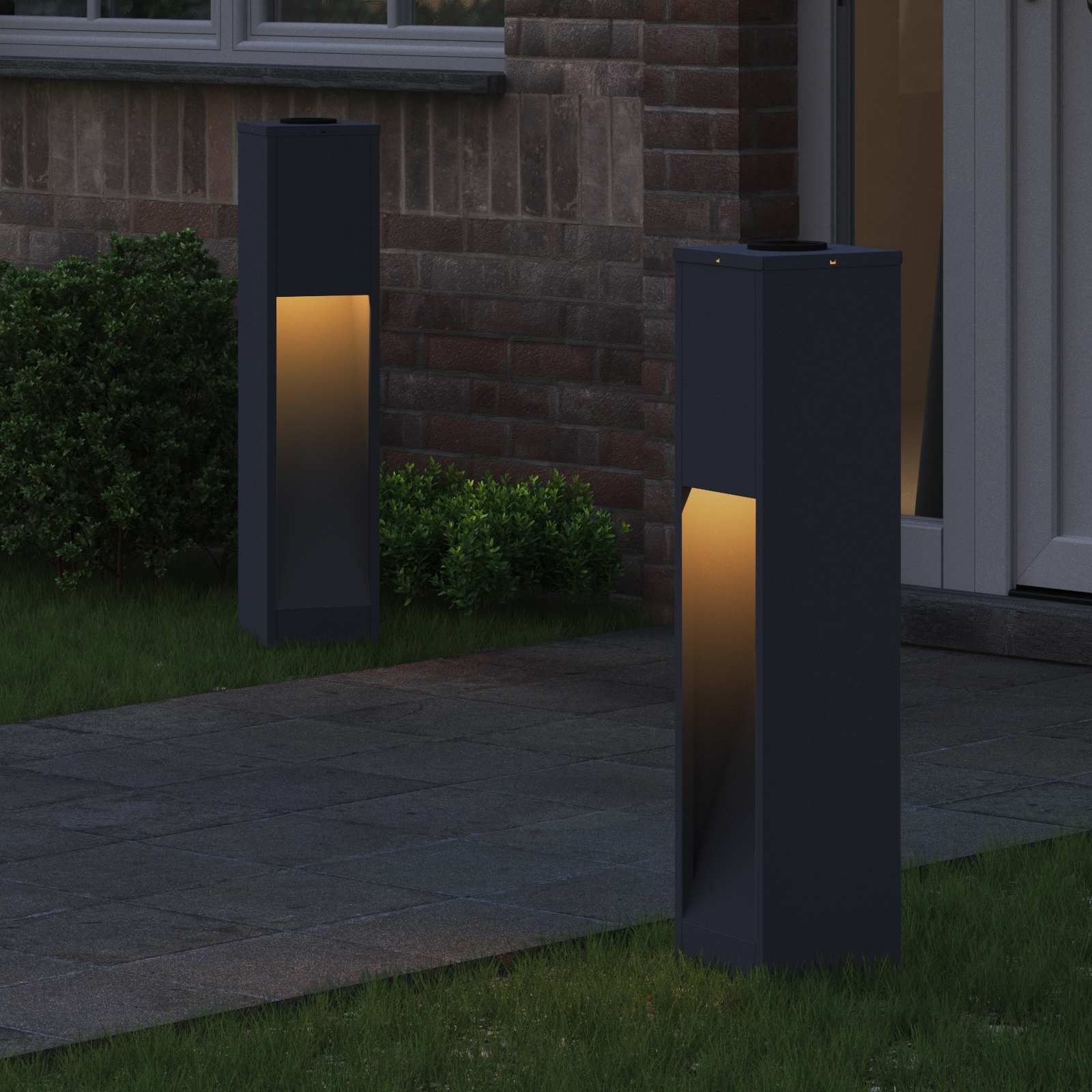 Solarna LED svjetiljka za stazu 2 pcs Antracit