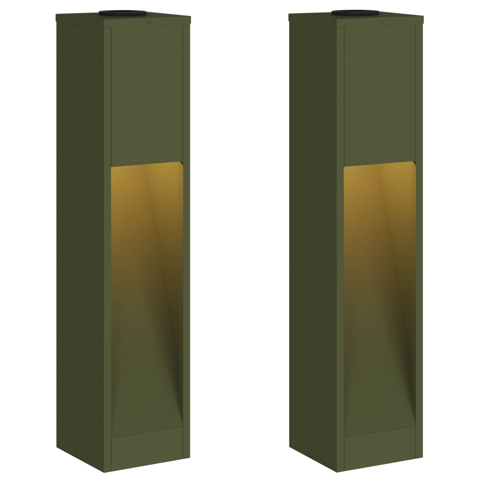 Solarna LED svjetiljka za stazu 2 pcs Maslinasto zelena