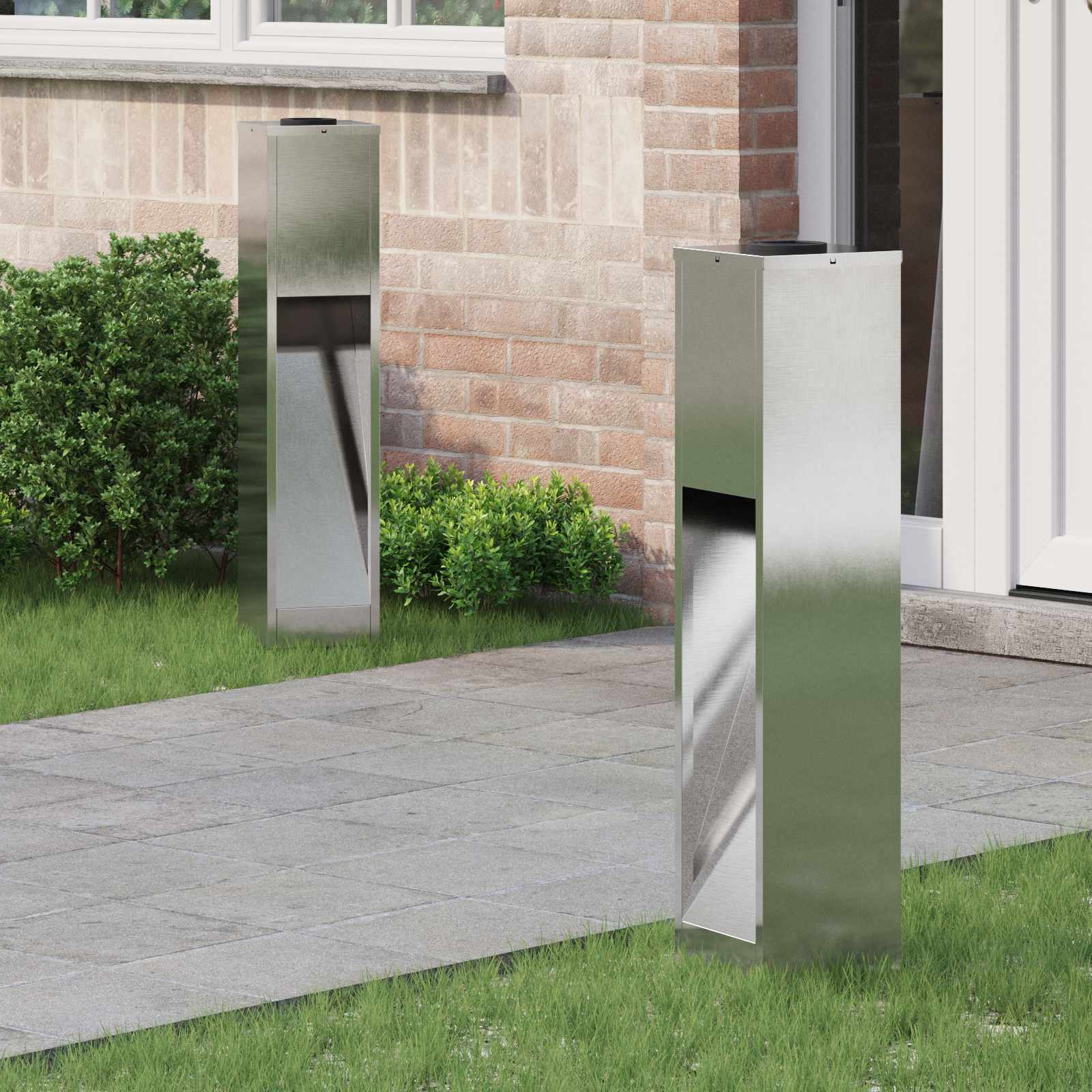 Solarna LED svjetiljka za stazu 2 pcs Srebrno Nehrđajući čelik